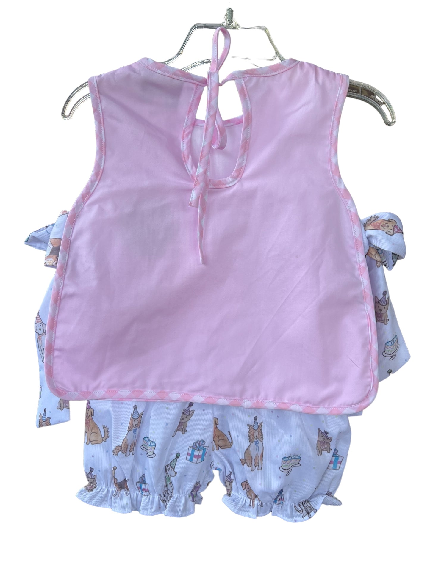 Birthday Party Pups Side Tie Bloomer Set
