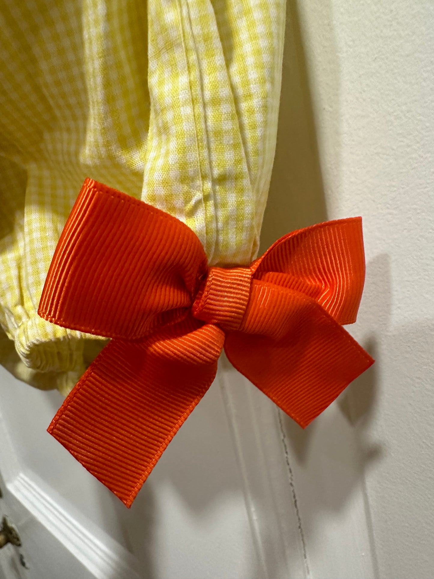 Candy Corn Halloween Girls Smocked Bubble