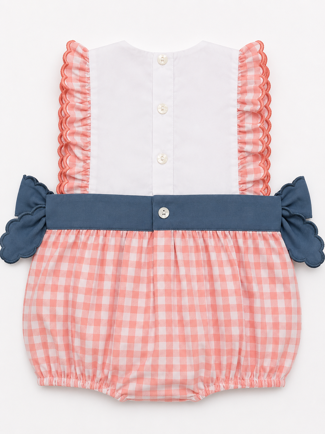 Girls Pumpkin Patch Pickup Bubble | Pink Gingham Fall Bubble Romper