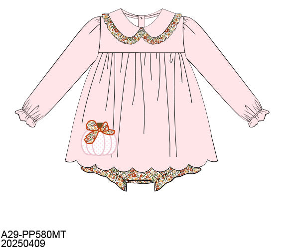 PREORDER-Girl’s Floral Appliqué Bubble