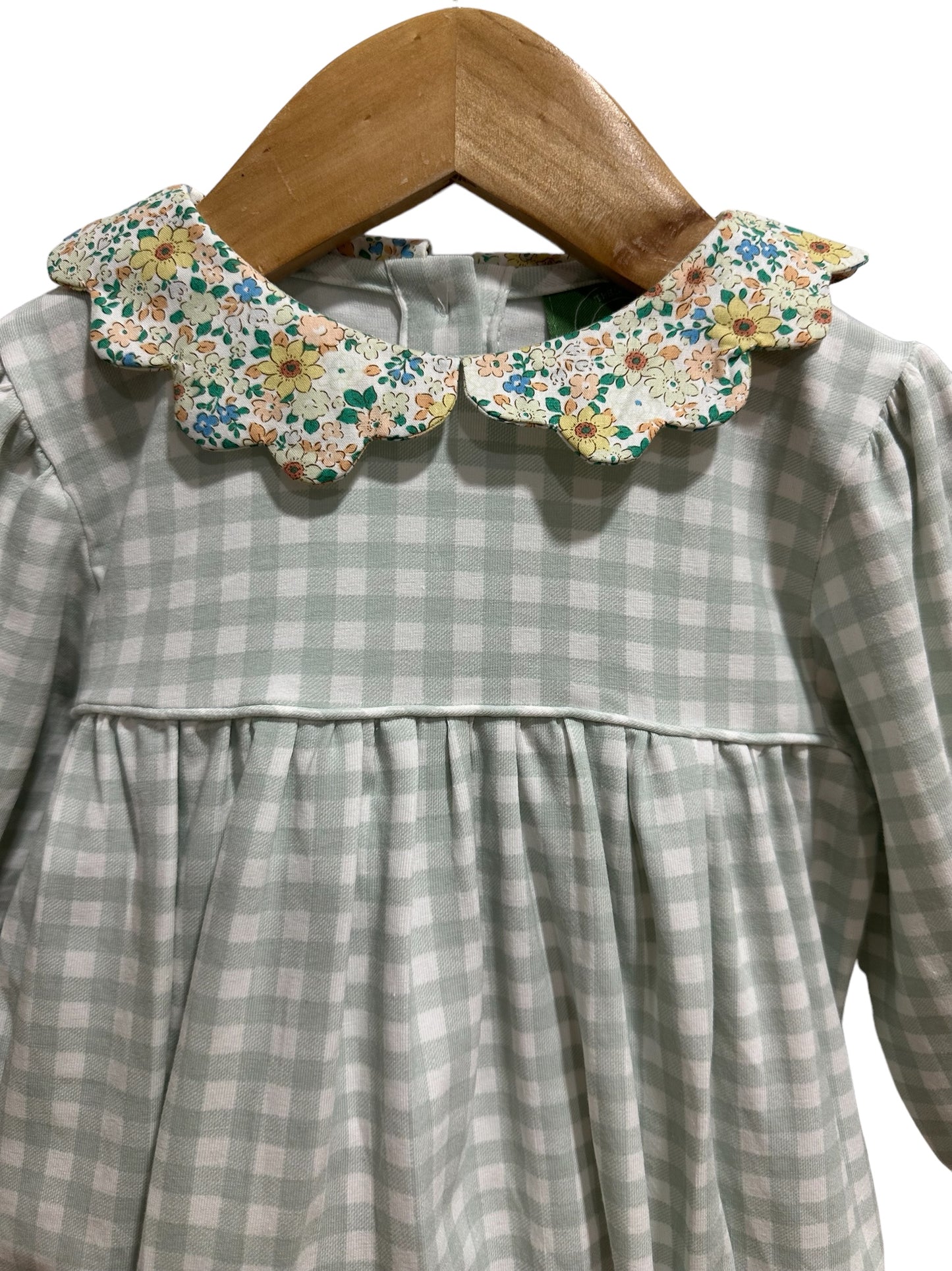 Plaid & Floral Girls Fall Long-sleeve Bloomer Set | Thanksgiving Outfit