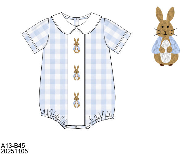 Boys French Knot Peter Rabbit Easter Bubble