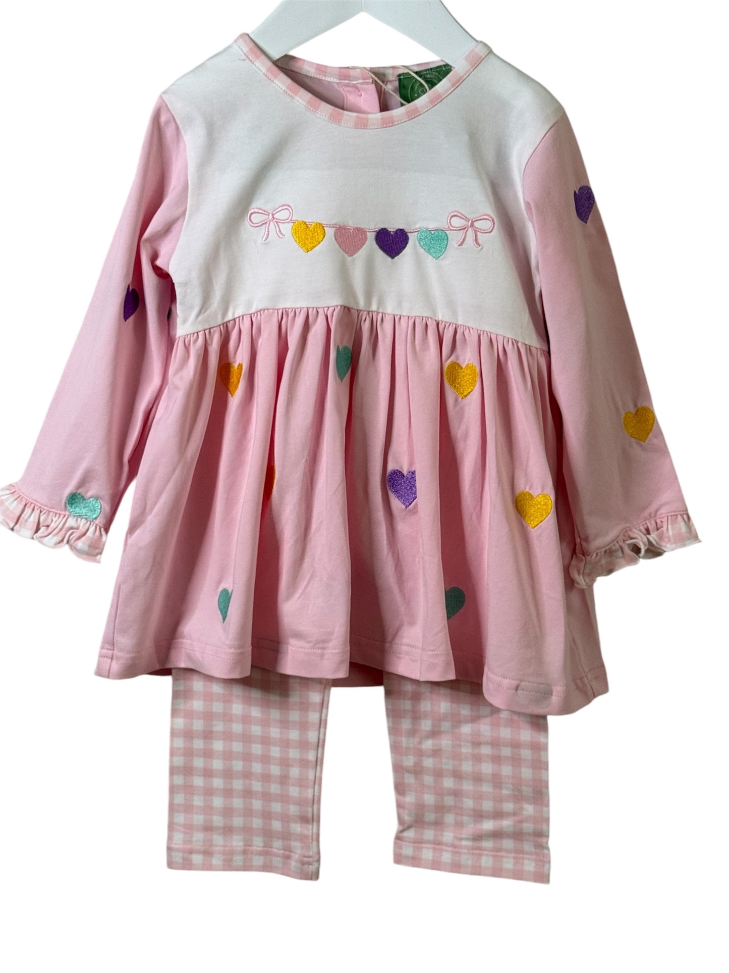 Valentine’s Heart Embroidered 2-piece set