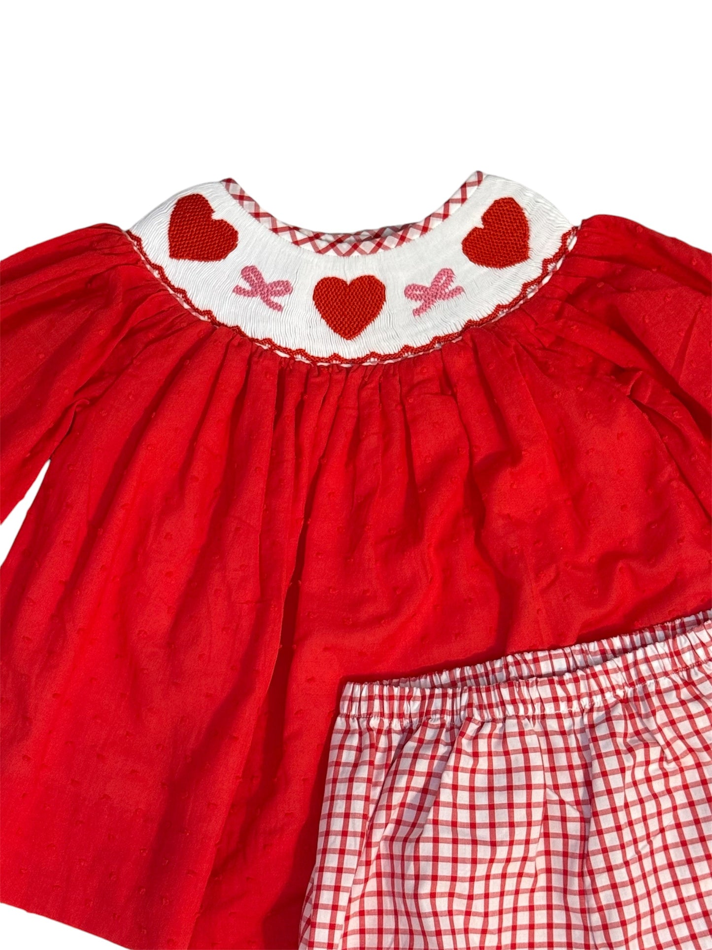 Valentine Bows & Hearts Bloomer Set