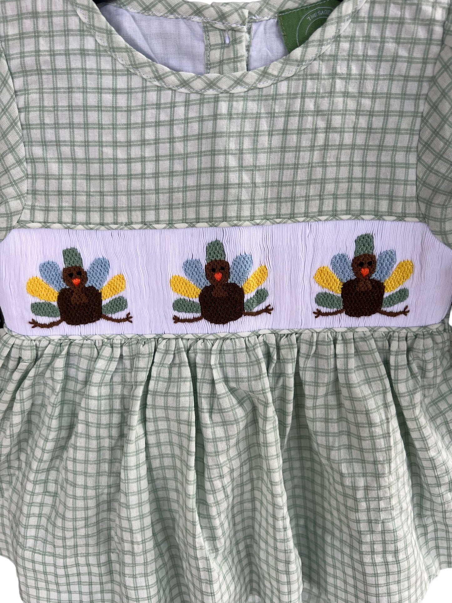 Turkey Hand Smocked Girl’s Bloomer Set | Thanksgiving Outfit | Matching Sibling Set