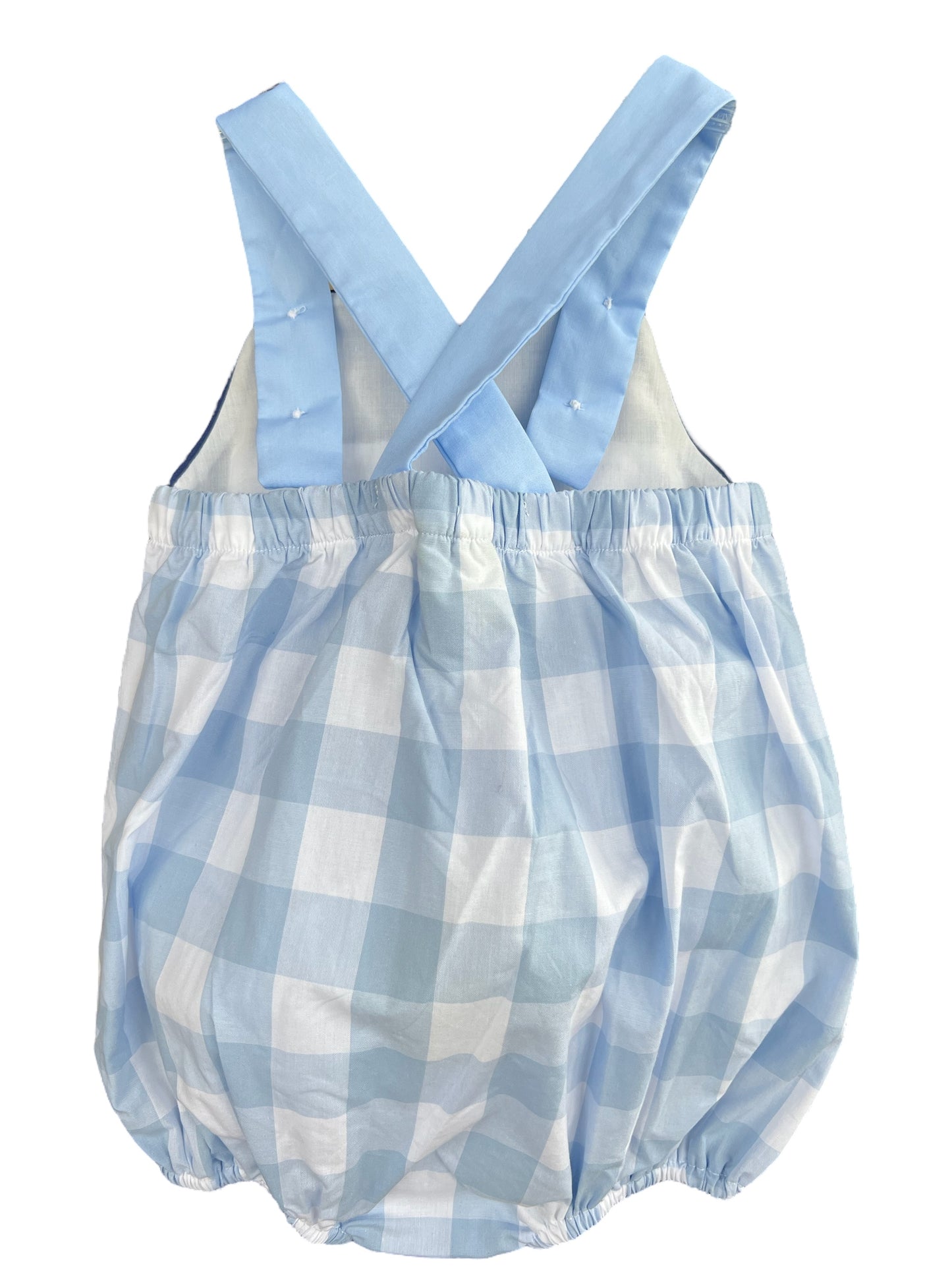 Beach Blue Gingham Boy's Bubble