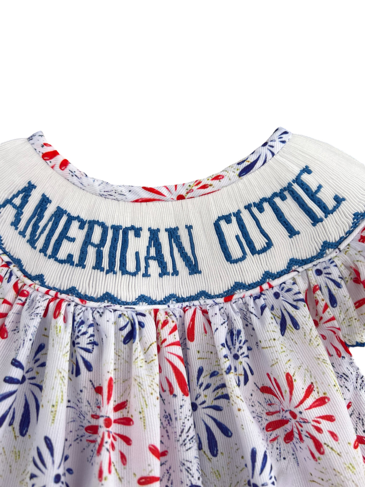 Up close hand smocked american cutie