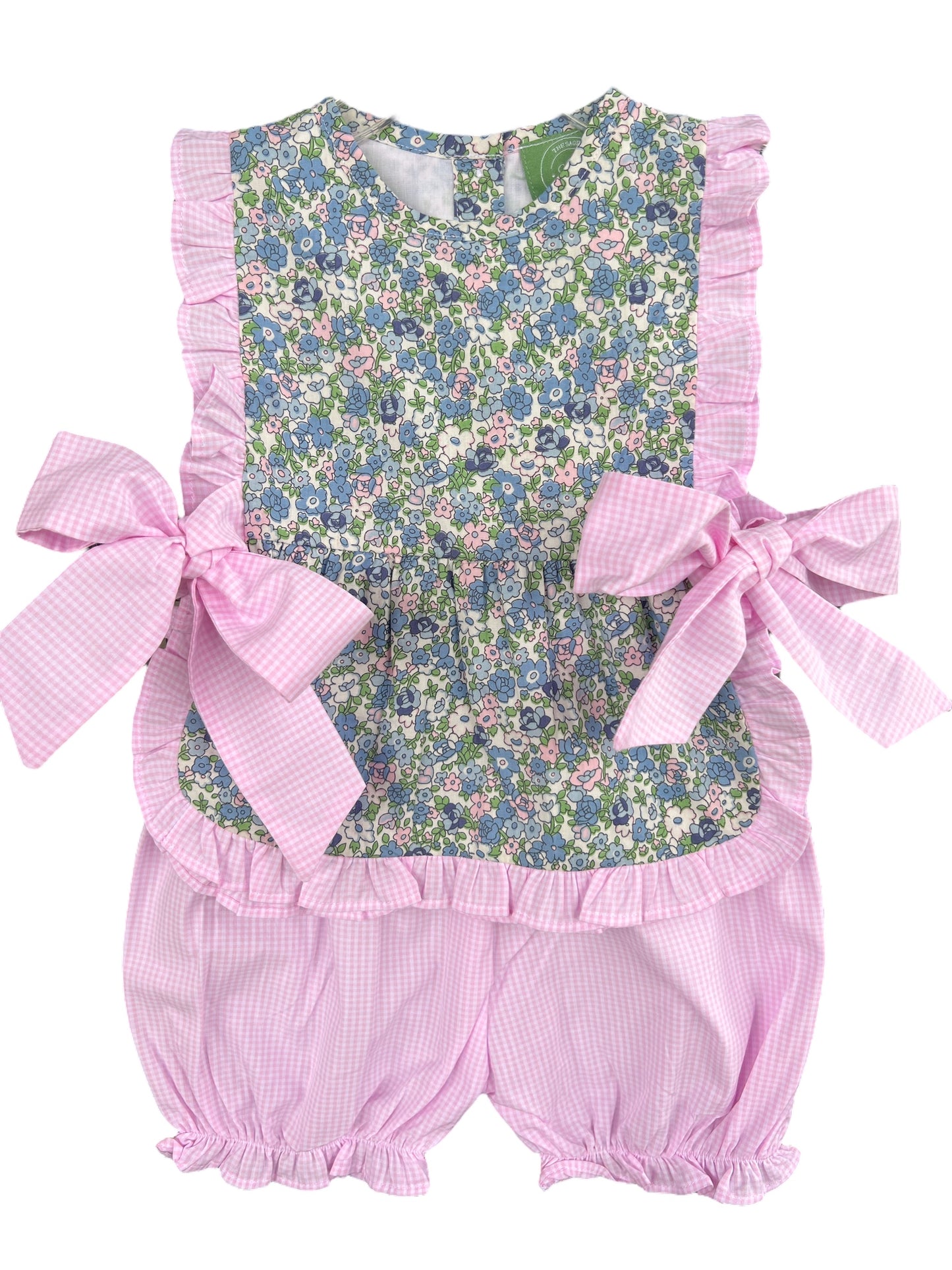 Floral Side Tie Diaper Set