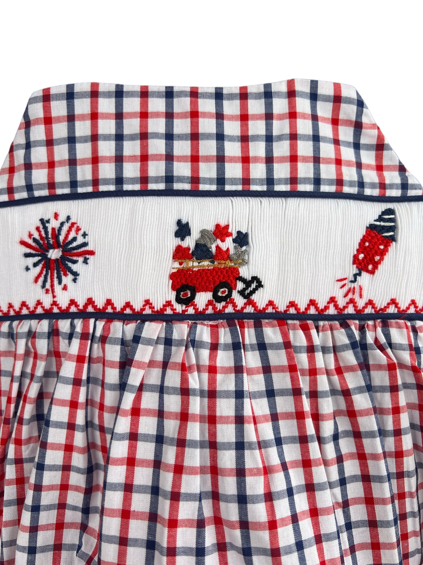 Fourth of July Plaid Sunsuit Bubble