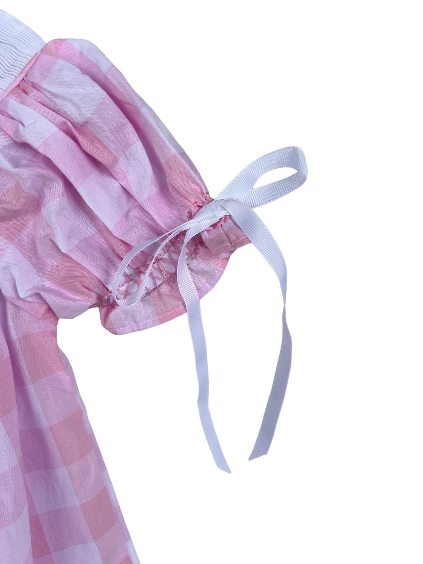 Big Sister Hand Smocked Pink Gingham Dress | Matching Sibling Outfit | Boutique Girls Dress