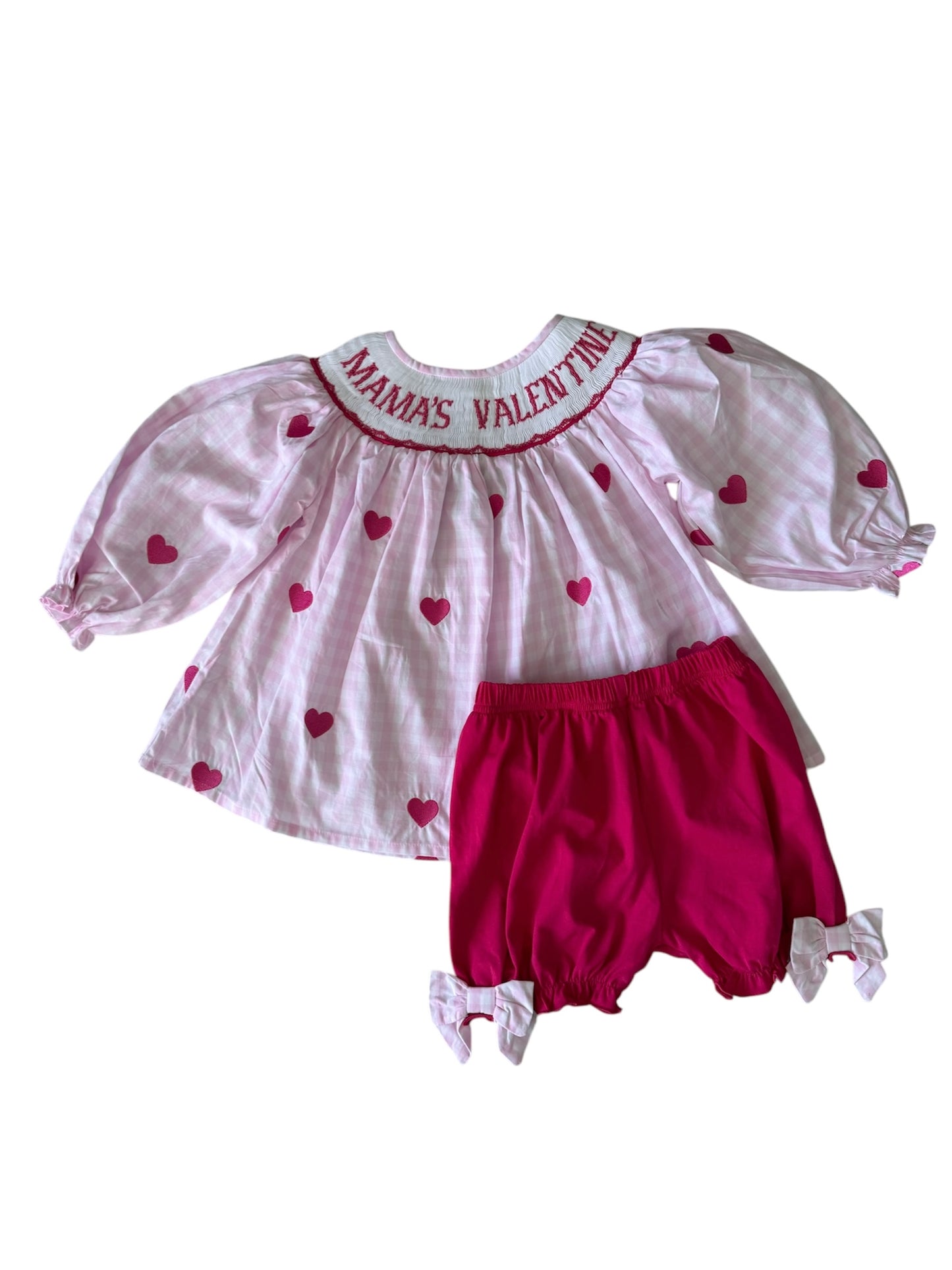 Mama’s Valentine Dress and bloomer set
