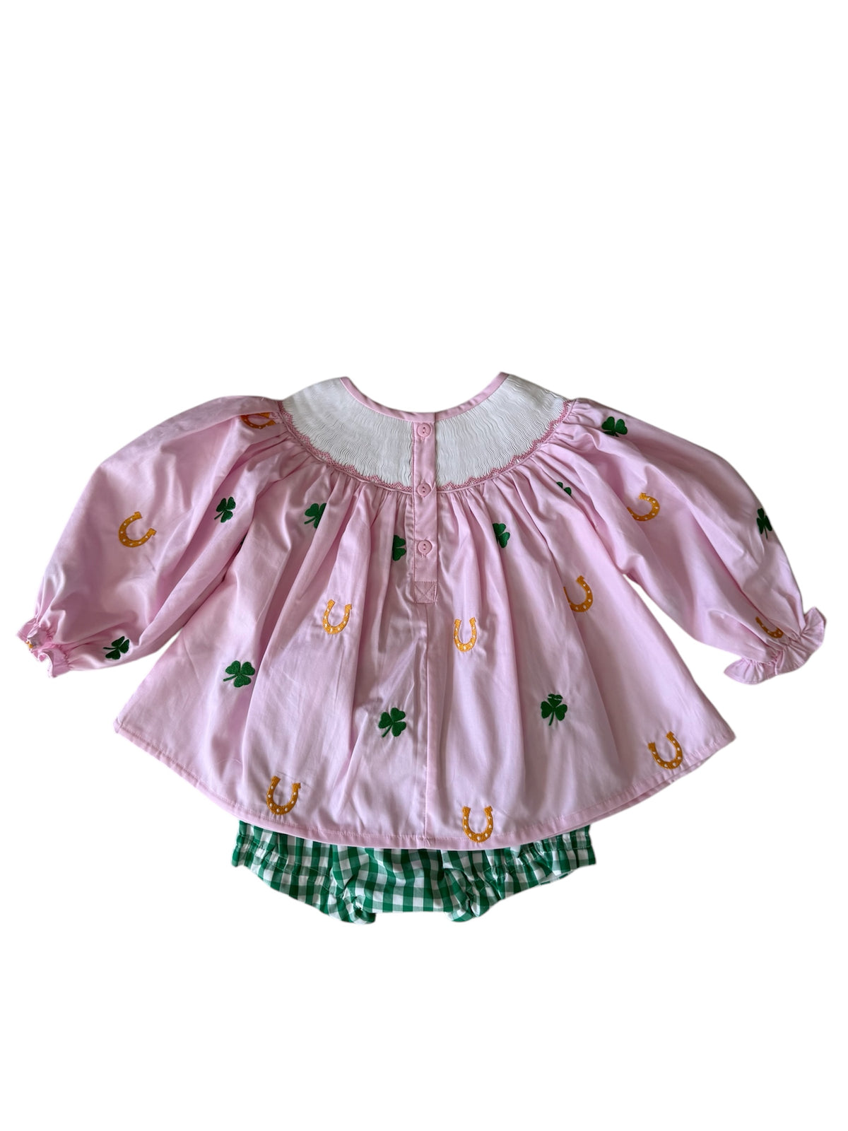 Back side of bloomer Set St. Patrick's Day
