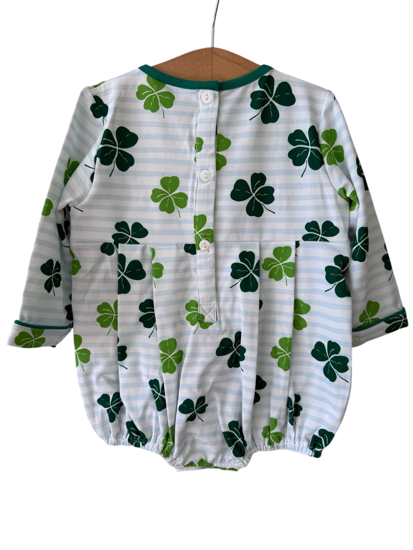 St. Patrick's Boy's Hand Smocked Bubble