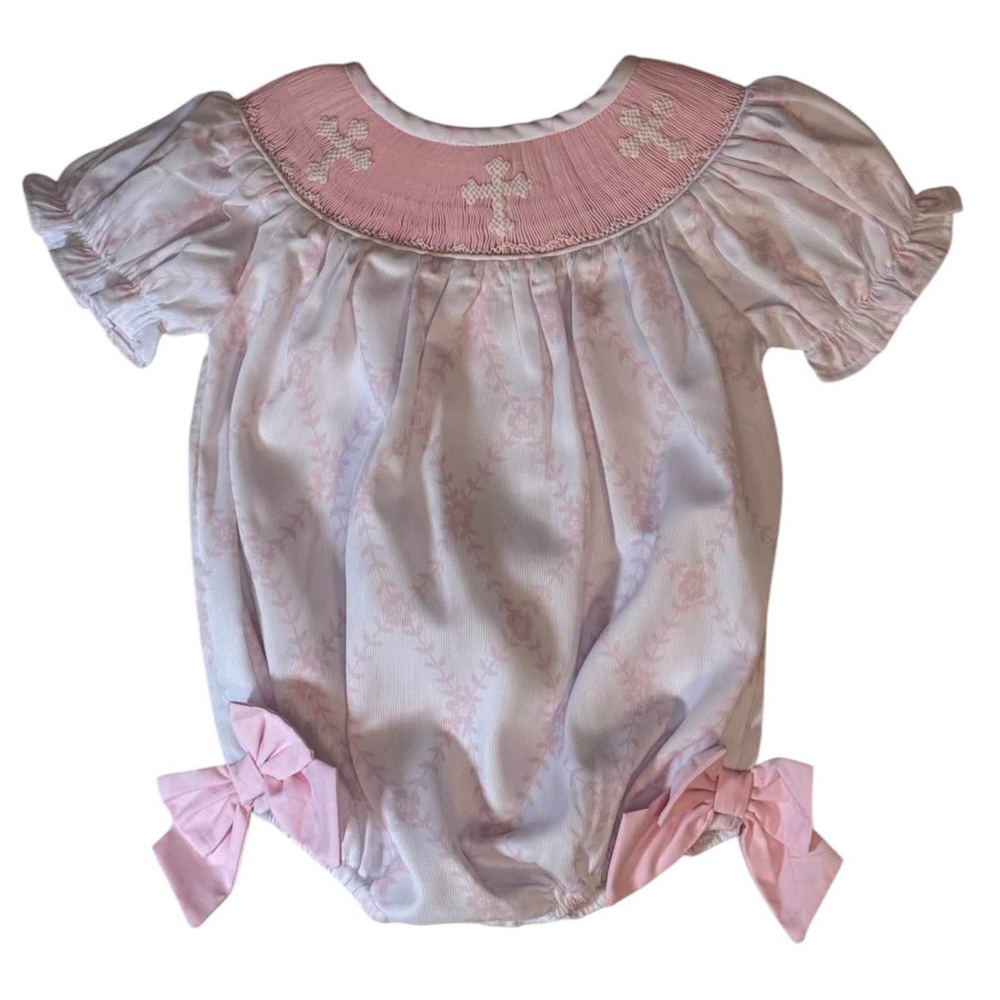 Easter Hand Smocked Cross Bubble