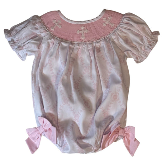 Easter Hand Smocked Cross Bubble