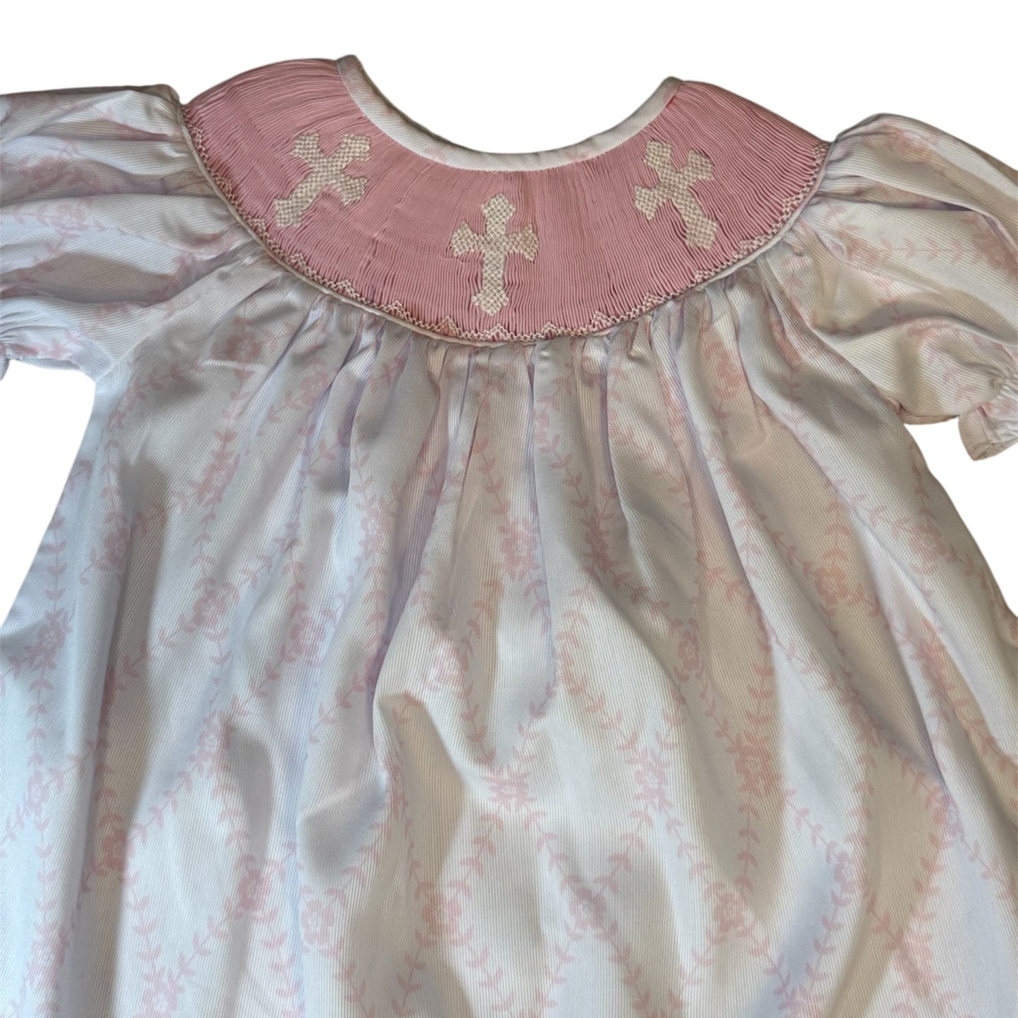 Easter Hand Smocked Cross Bubble