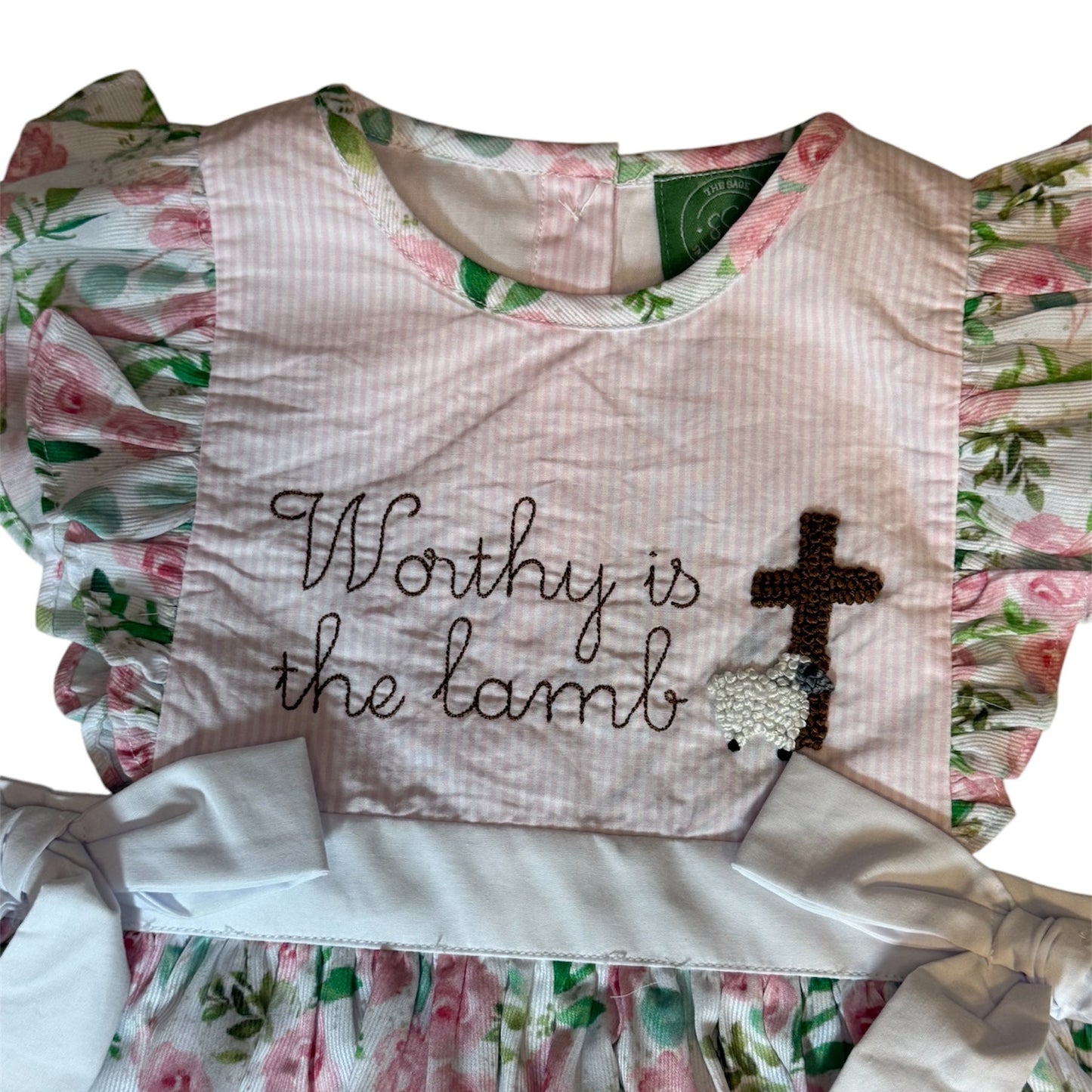 Easter Worthy Is The Lamb Floral Bloomer Set