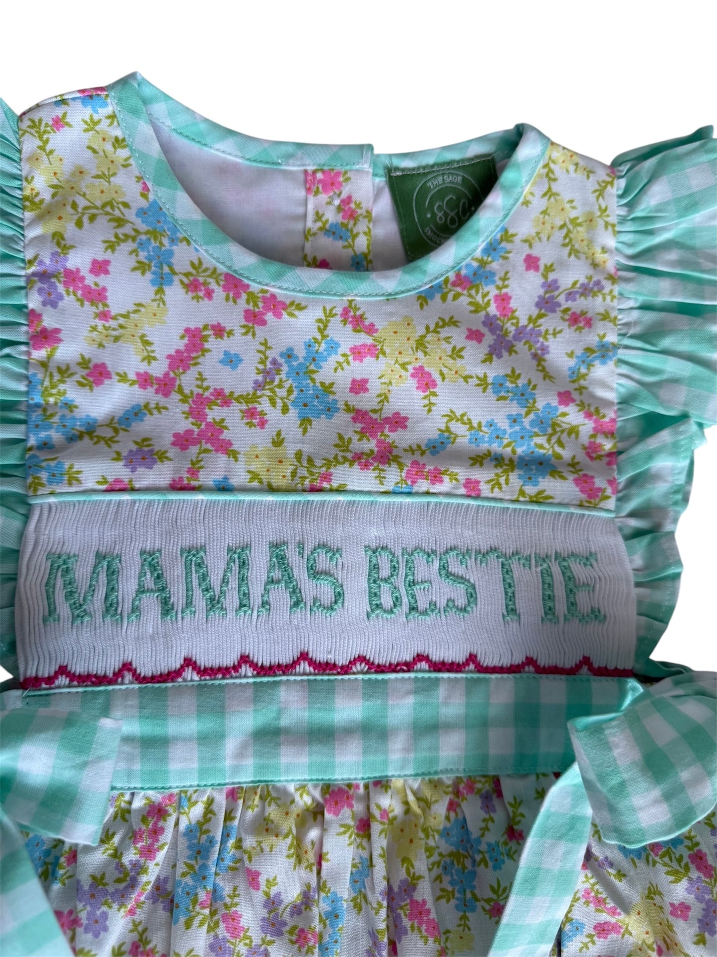 Mama's Bestie Hand Smocked Girls Bloomer Set