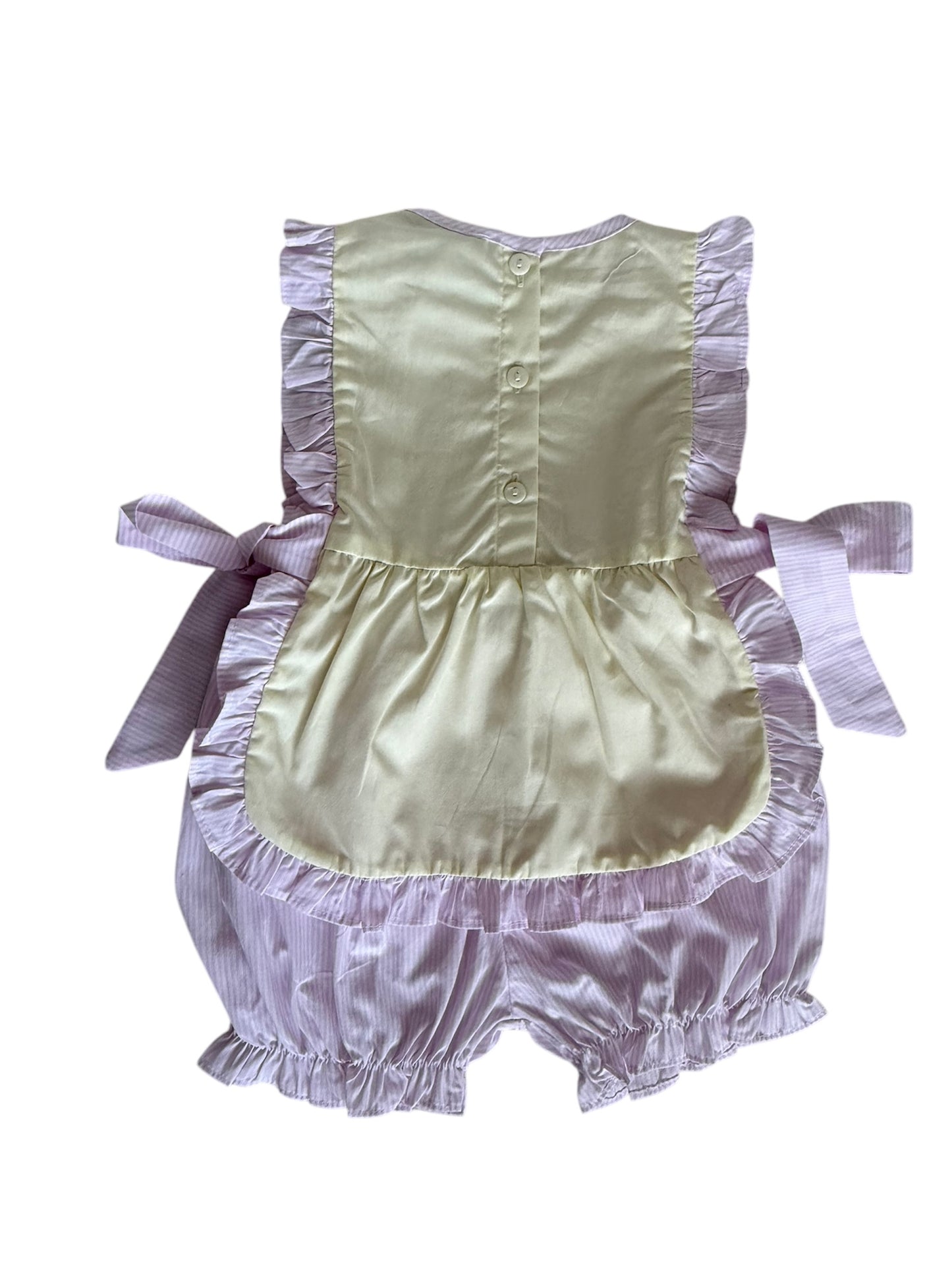 You Are My Sunshine Girls Embroidered Side Tie Bloomer Set Pink & Yellow