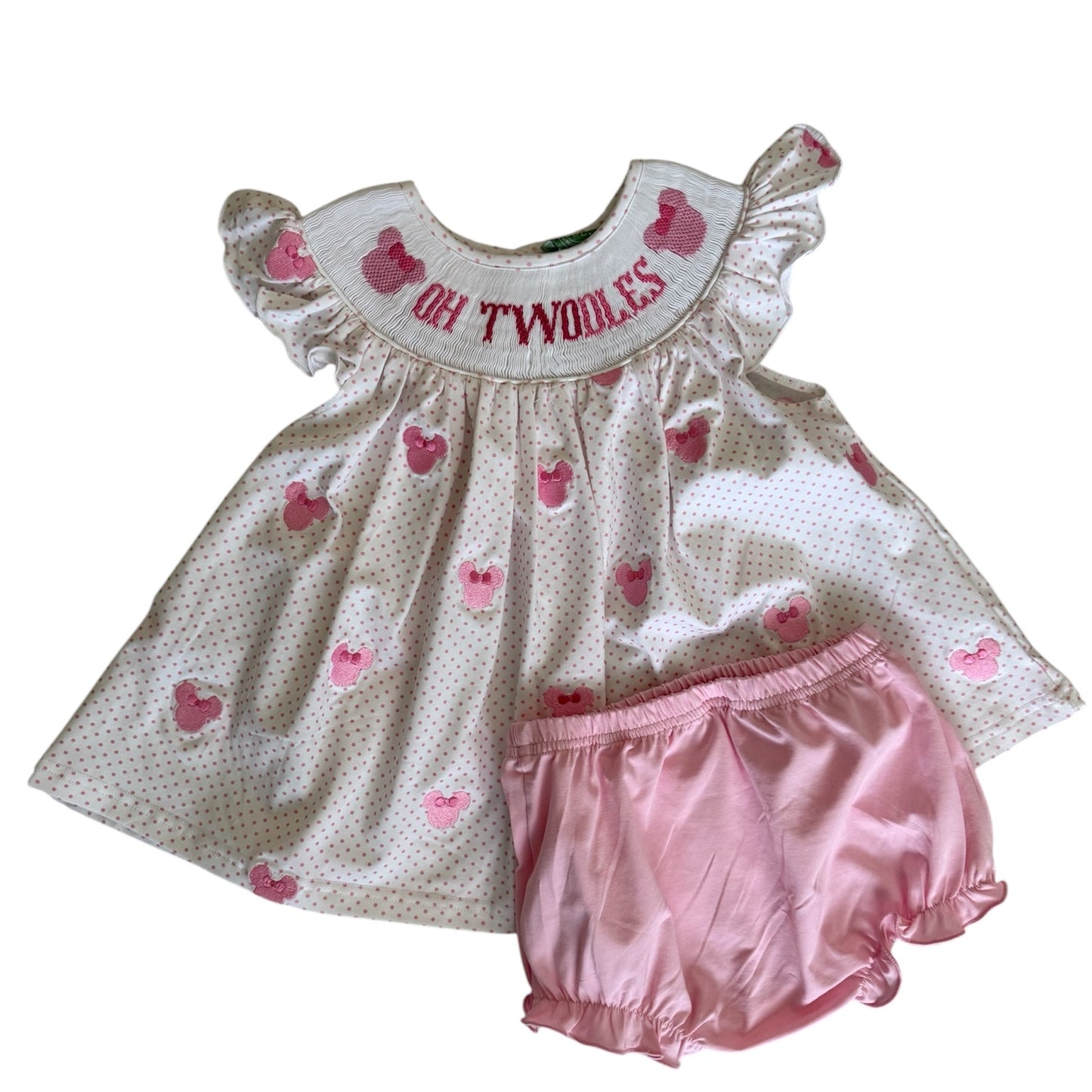 Oh Twodles Hand Smocked & Embroidered Bloomer Set