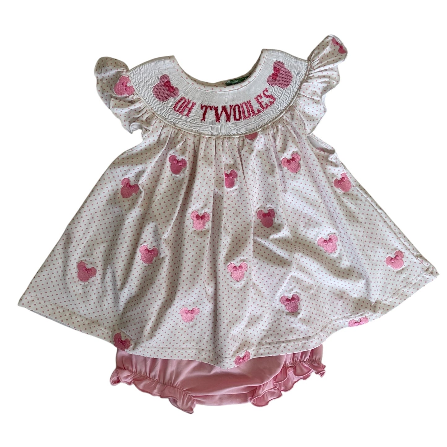 Oh Twodles Hand Smocked & Embroidered Bloomer Set
