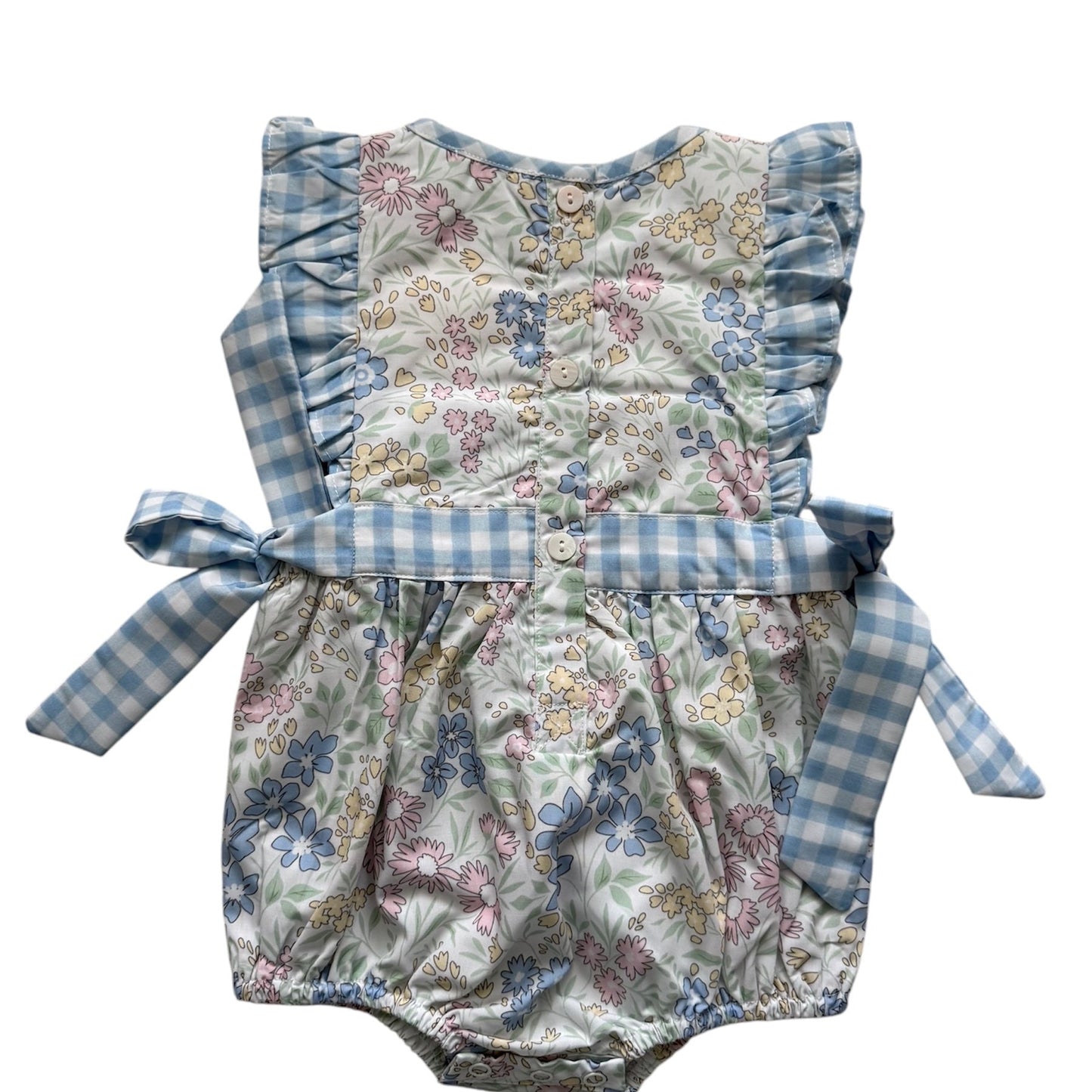 Mama's Girl Hand Smocked Side Tie Bubble