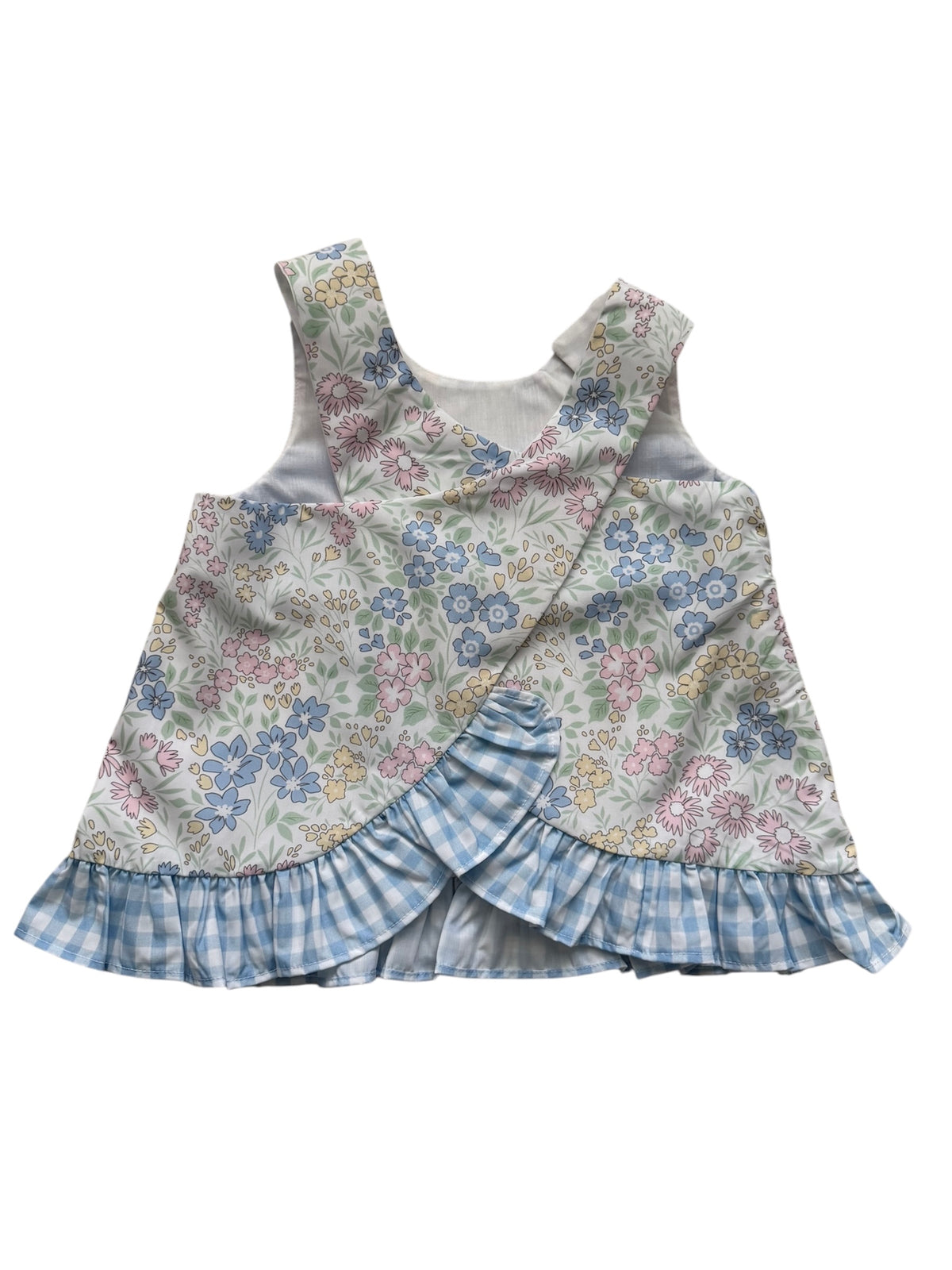 Back side swing back floral top