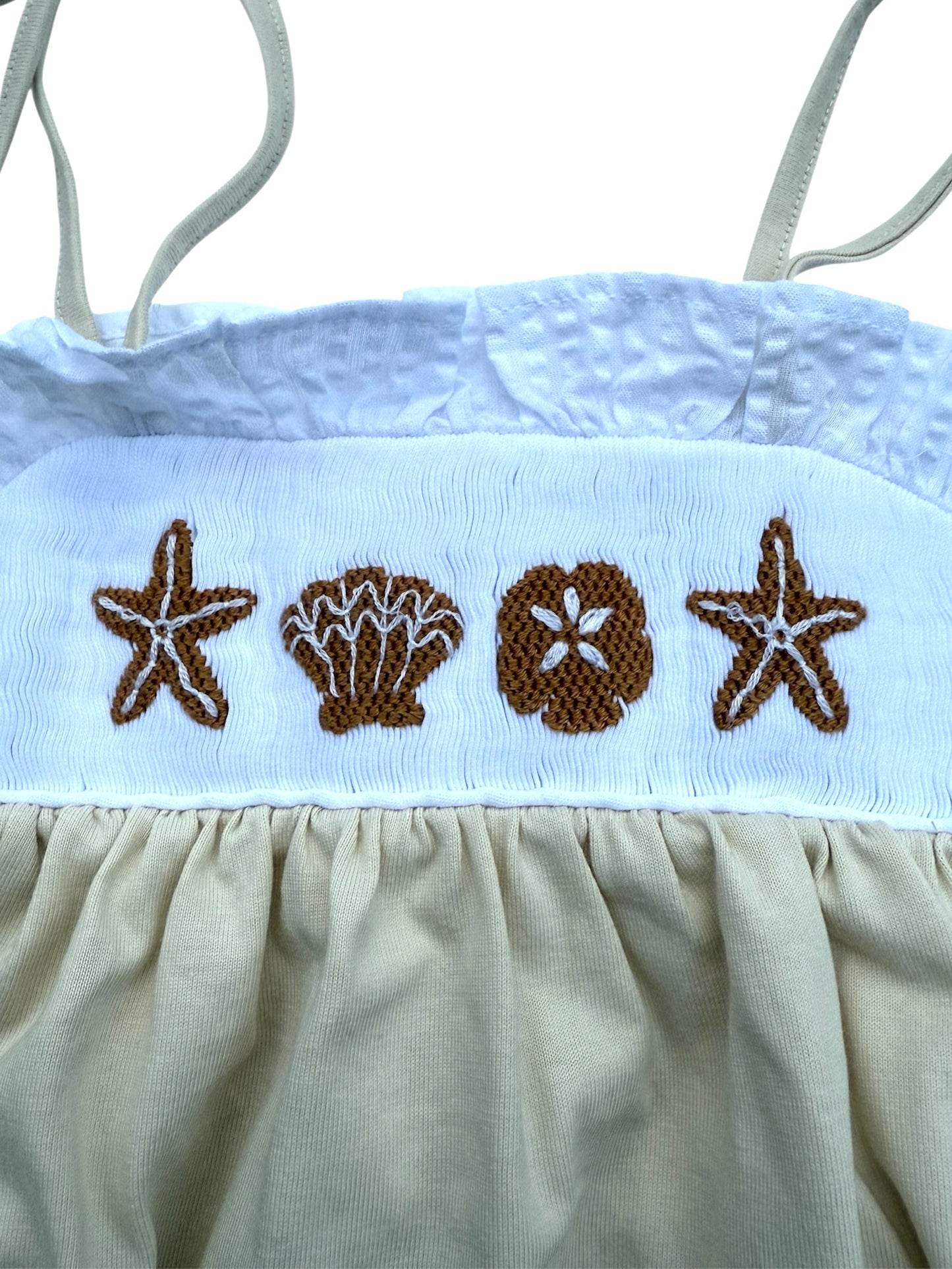 Sea Shell Hand Smocked Bloomer Set