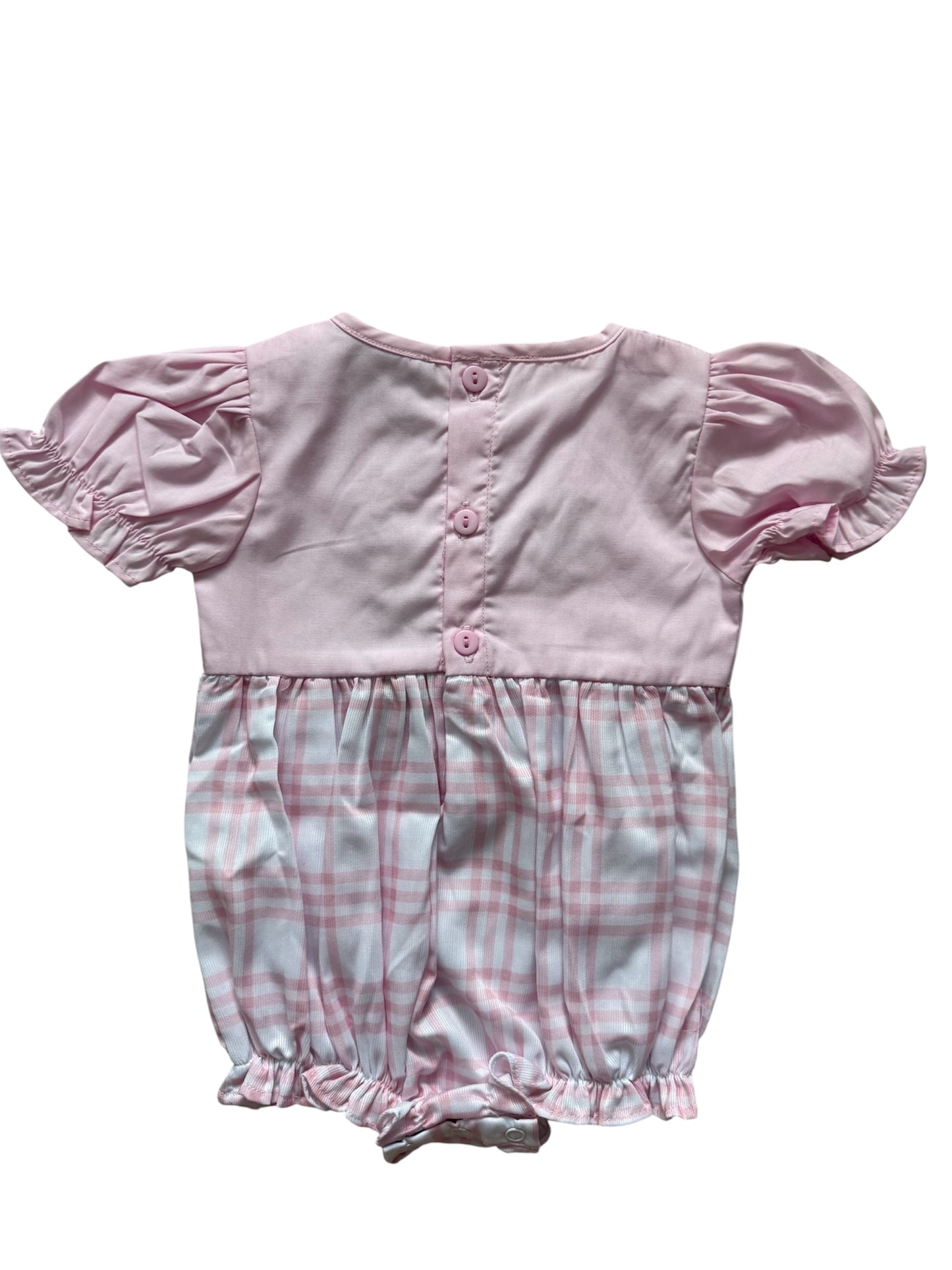 Let’s Go Ghouls Pink Ghost French Knot Girls Bubble – Halloween Outfit