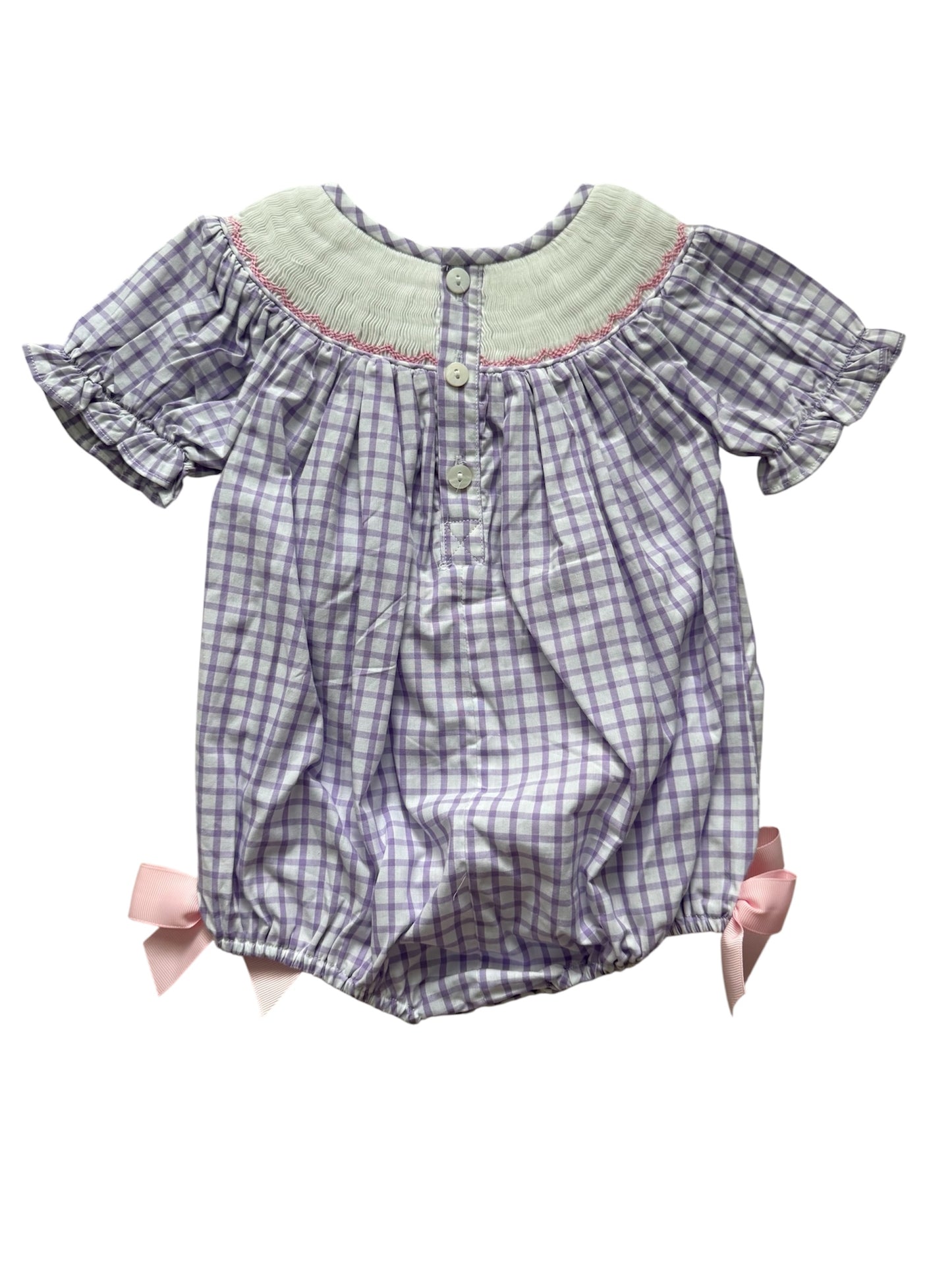 Smiley Spider Hand Smocked Girl's Bubble