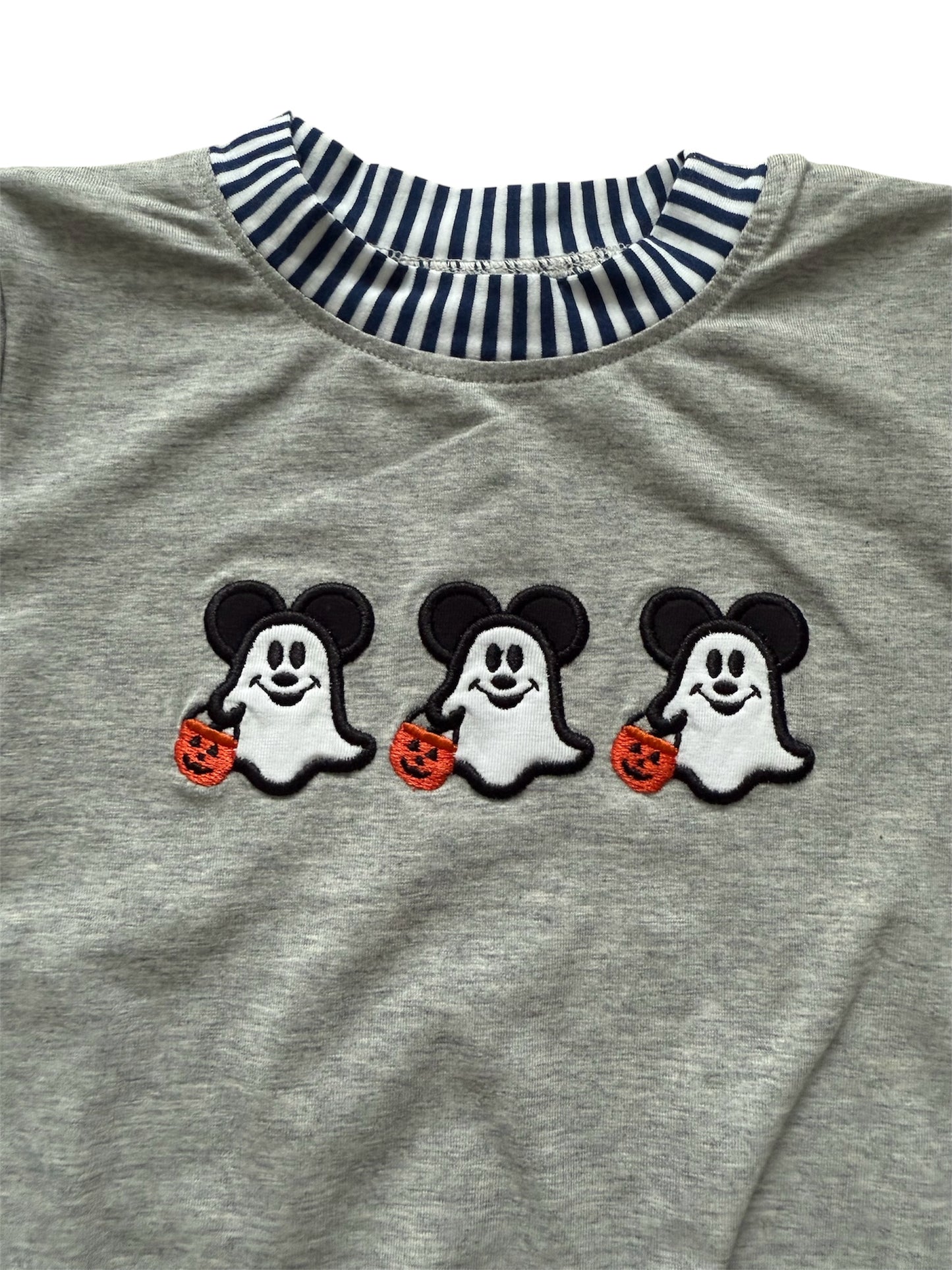 Mouse Halloween Applique Ghost Boy's Bubble