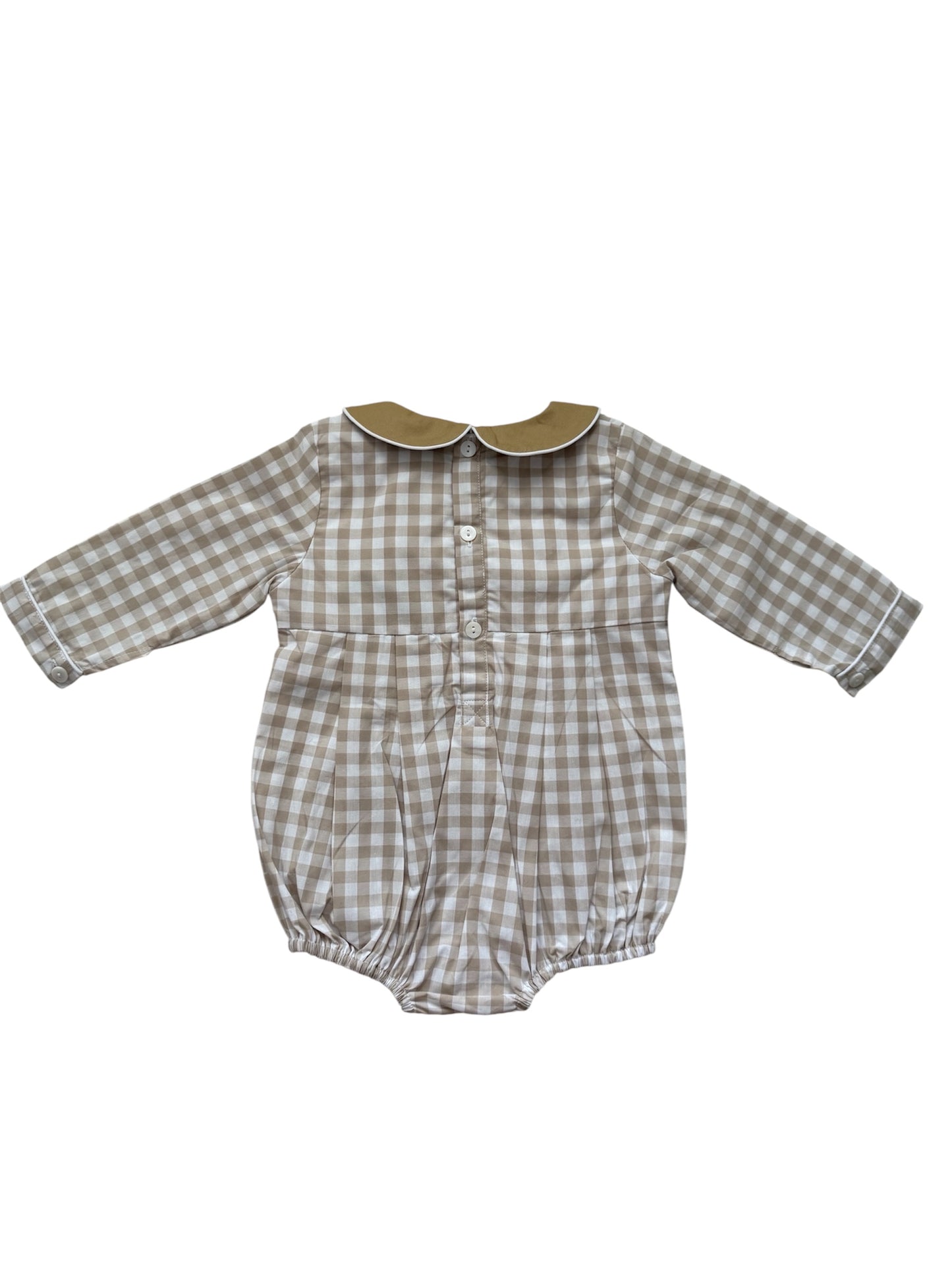 Turkey French Knot Boy's Gingham Bubble
