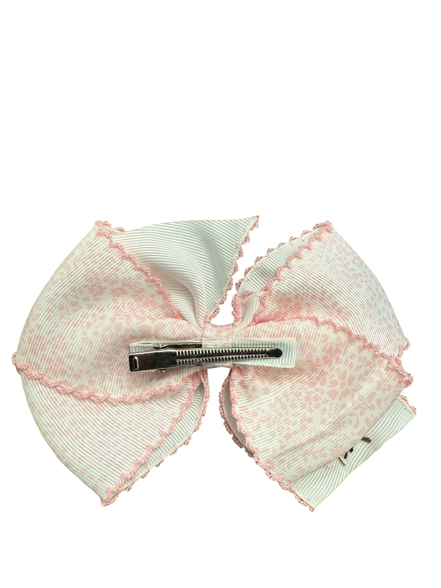 Pink Turkey Embroidered Hair Bow | Baby & Toddler Girls Thanksgiving Accessory