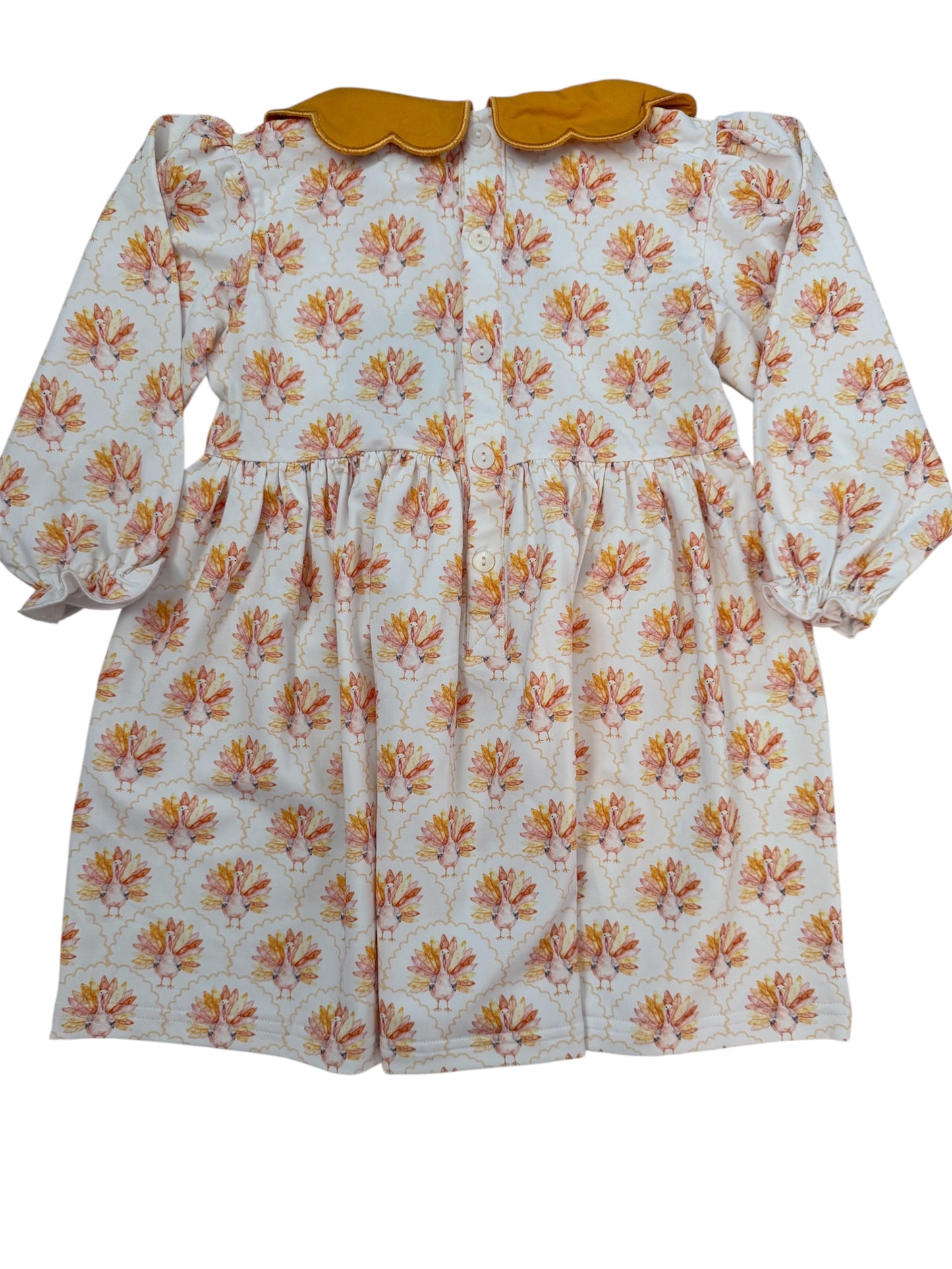 Turkey Print Girls Fall Dress | Toddler Thanksgiving Outfit