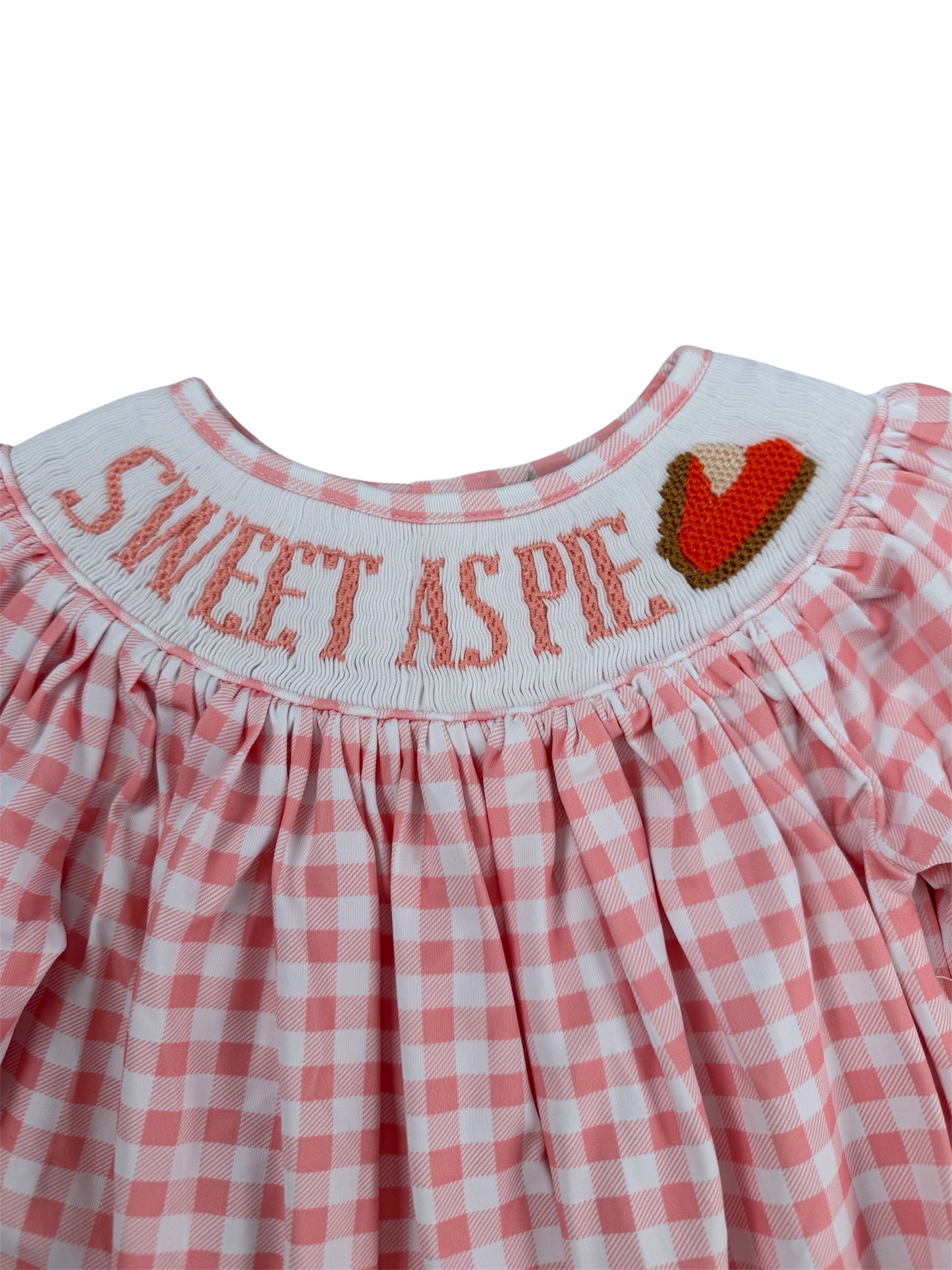 "Sweet as Pie" Hand Smocked Girls Bubble | Infant & Toddler Thanksgiving Outfit