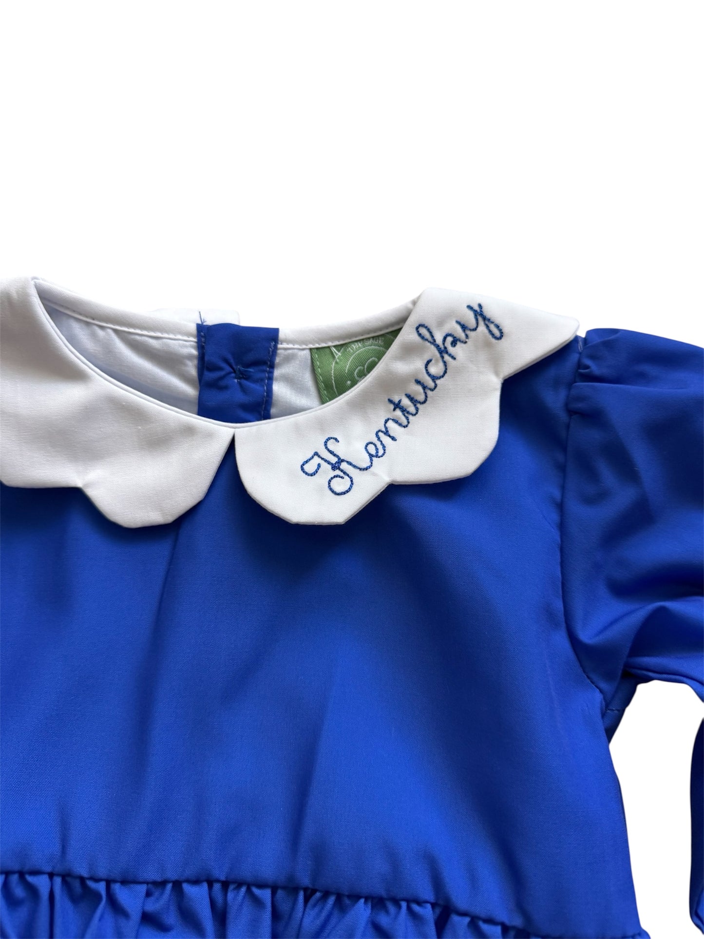 Kentucky Blue Girls Embroidered Bubble
