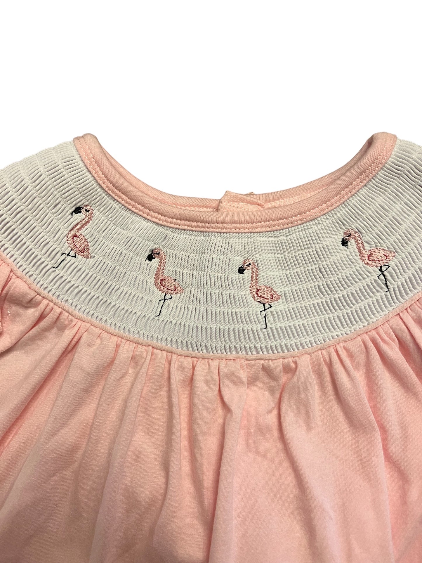 Flamingo Smocked Sleeveless Dress