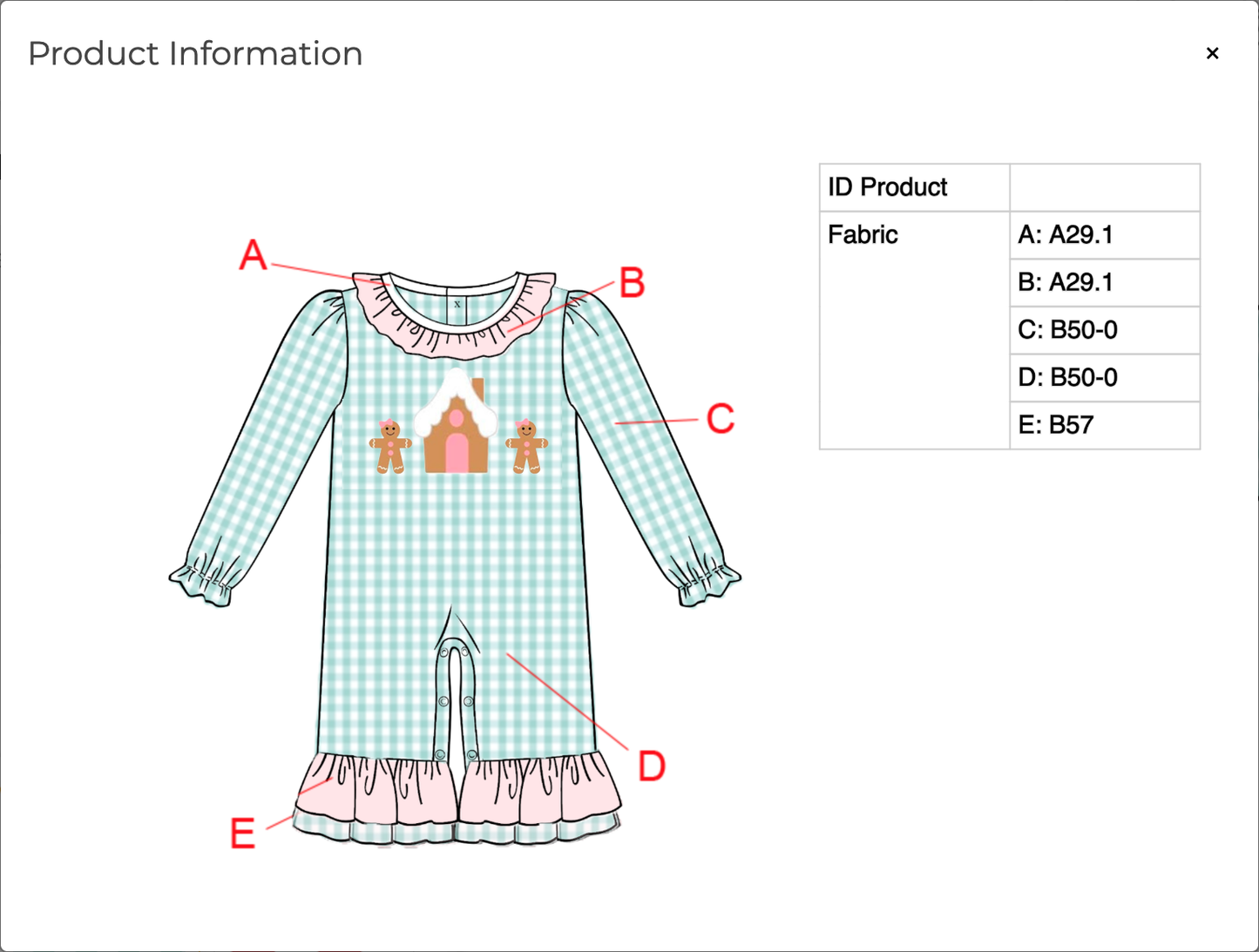 PREORDER-Girl’s appliqué gingerbread Christmas one piece bubble