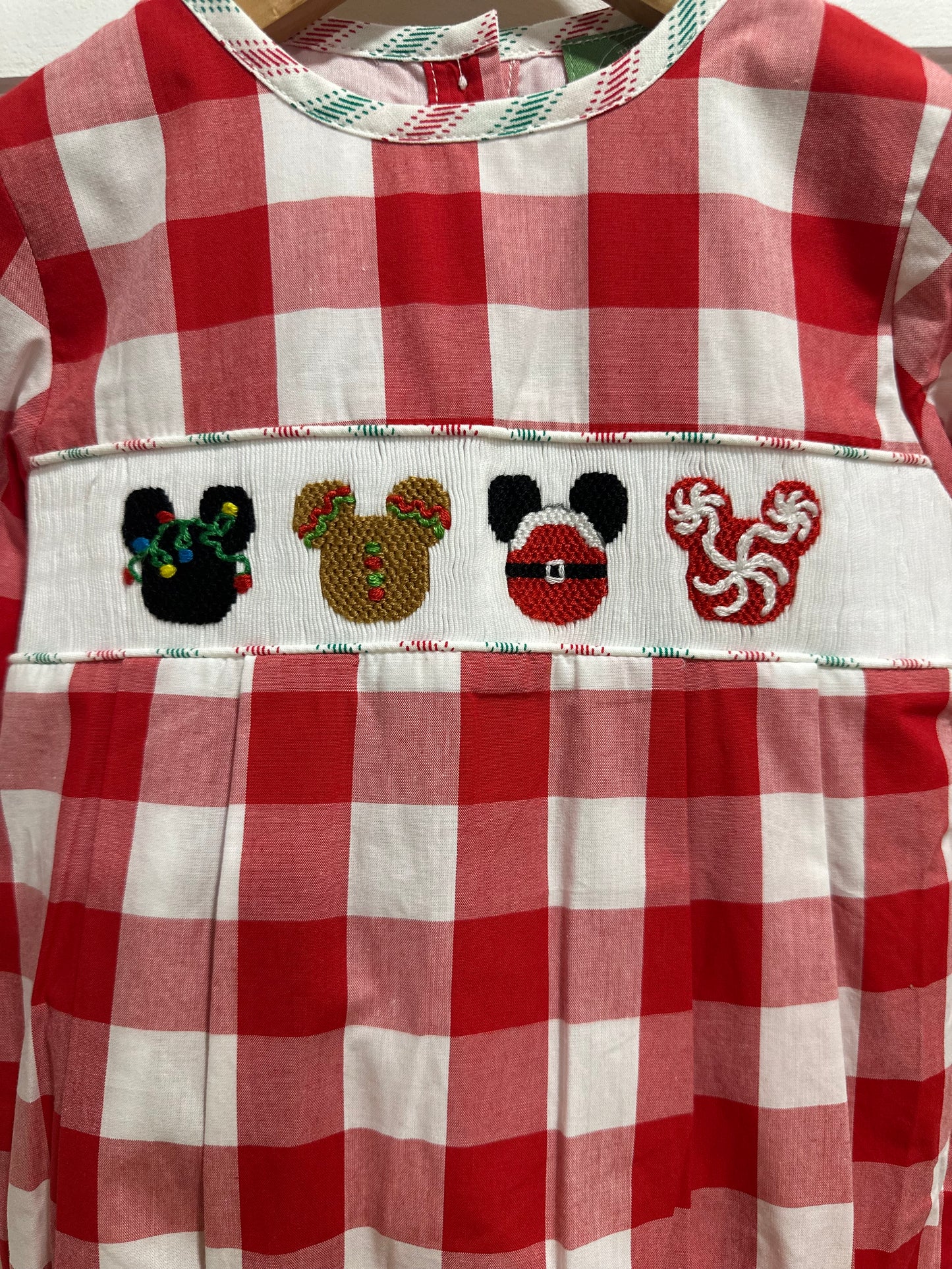 Mouse Christmas Boy’s Smocked Bubble