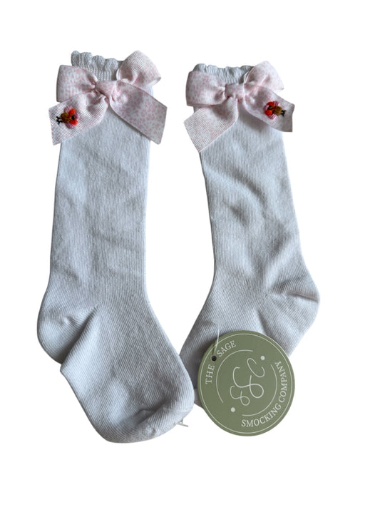 Embroidered Thanksgiving Socks