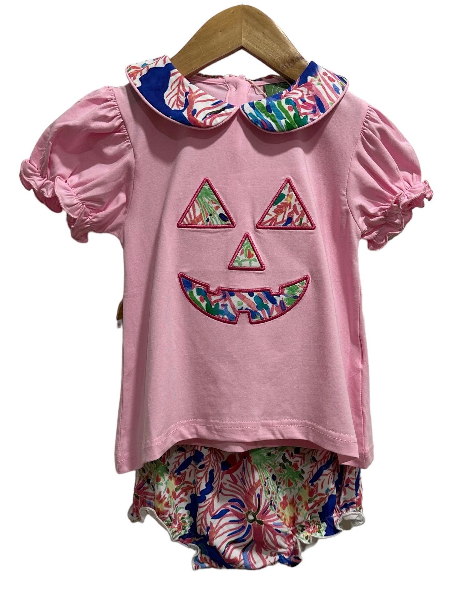 Jack-o-lantern Girls Bloomer set