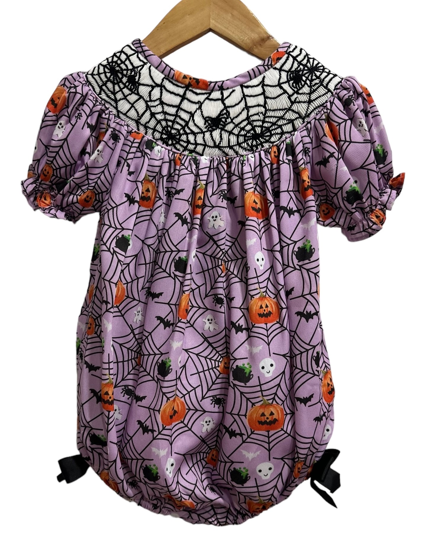 Spider Web Smock Halloween Bubble