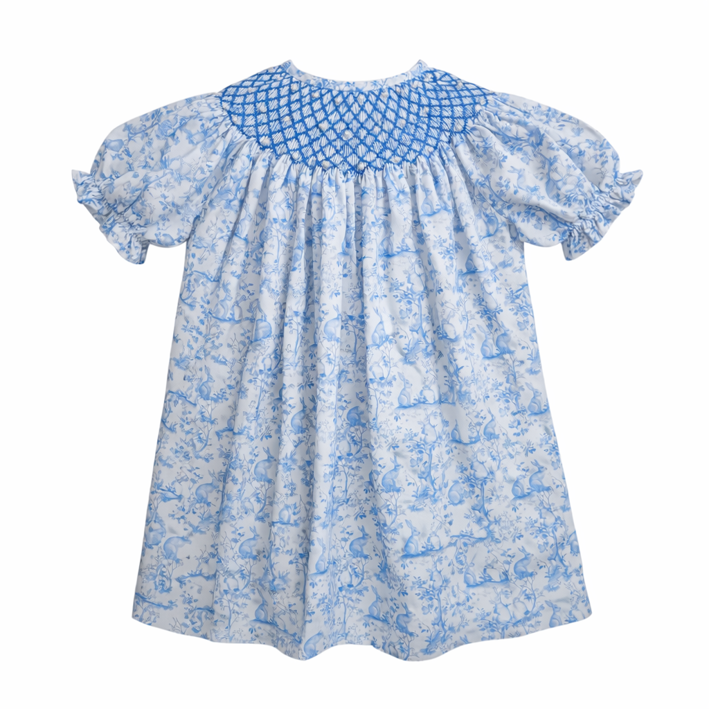 Girls Pearl Smocked Easter Dress | Sister Match Bubble Available