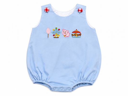 Boys Carnival Cutie Appliqué Bubble Romper
