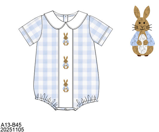 PREORDER-boy’s French knot Peter rabbit bubble