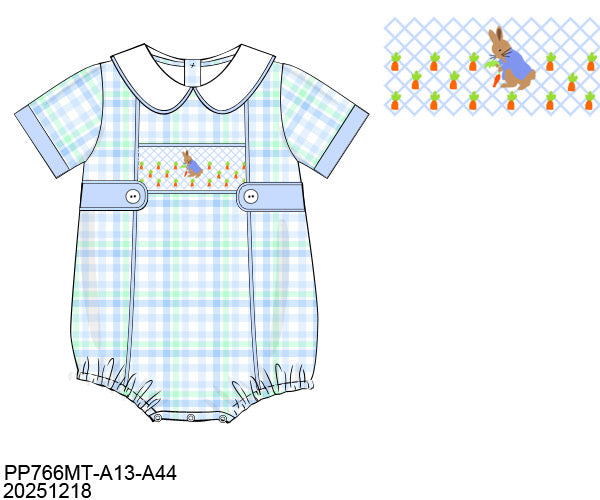 PREORDER-boy’s Peter rabbit smocked bubble