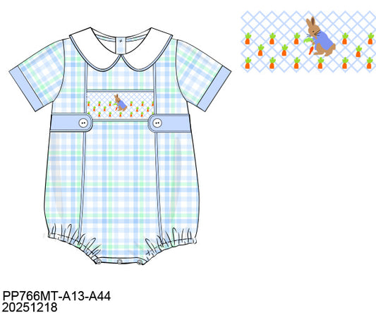 PREORDER-boy’s Peter rabbit smocked bubble