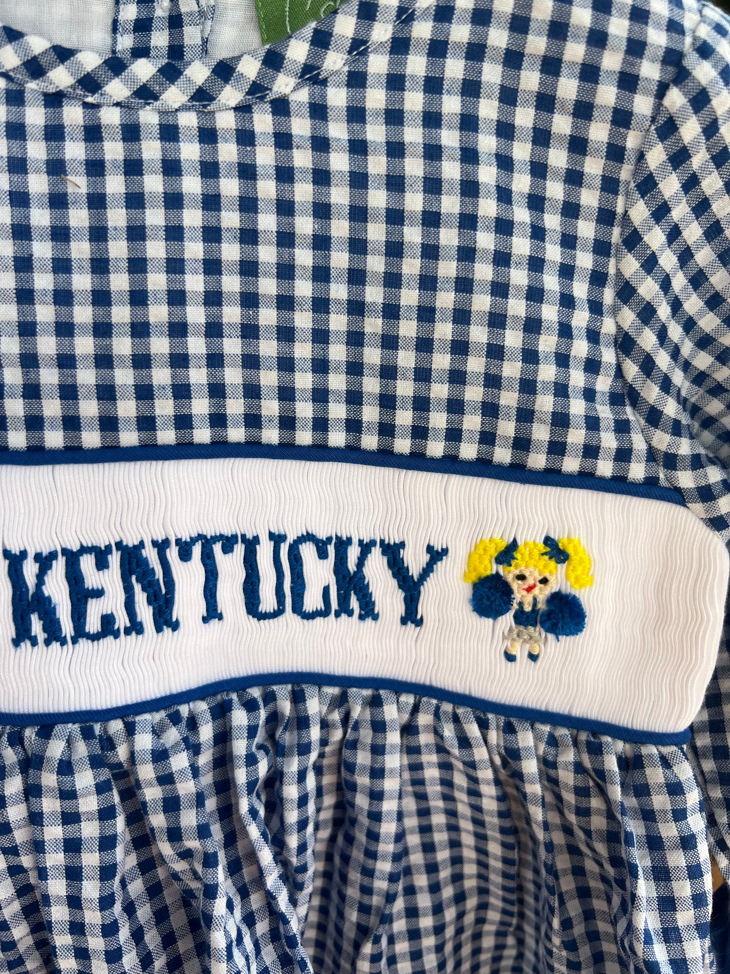 Kentucky 2 Pc. Gingham Top & Pants Hand Smocked