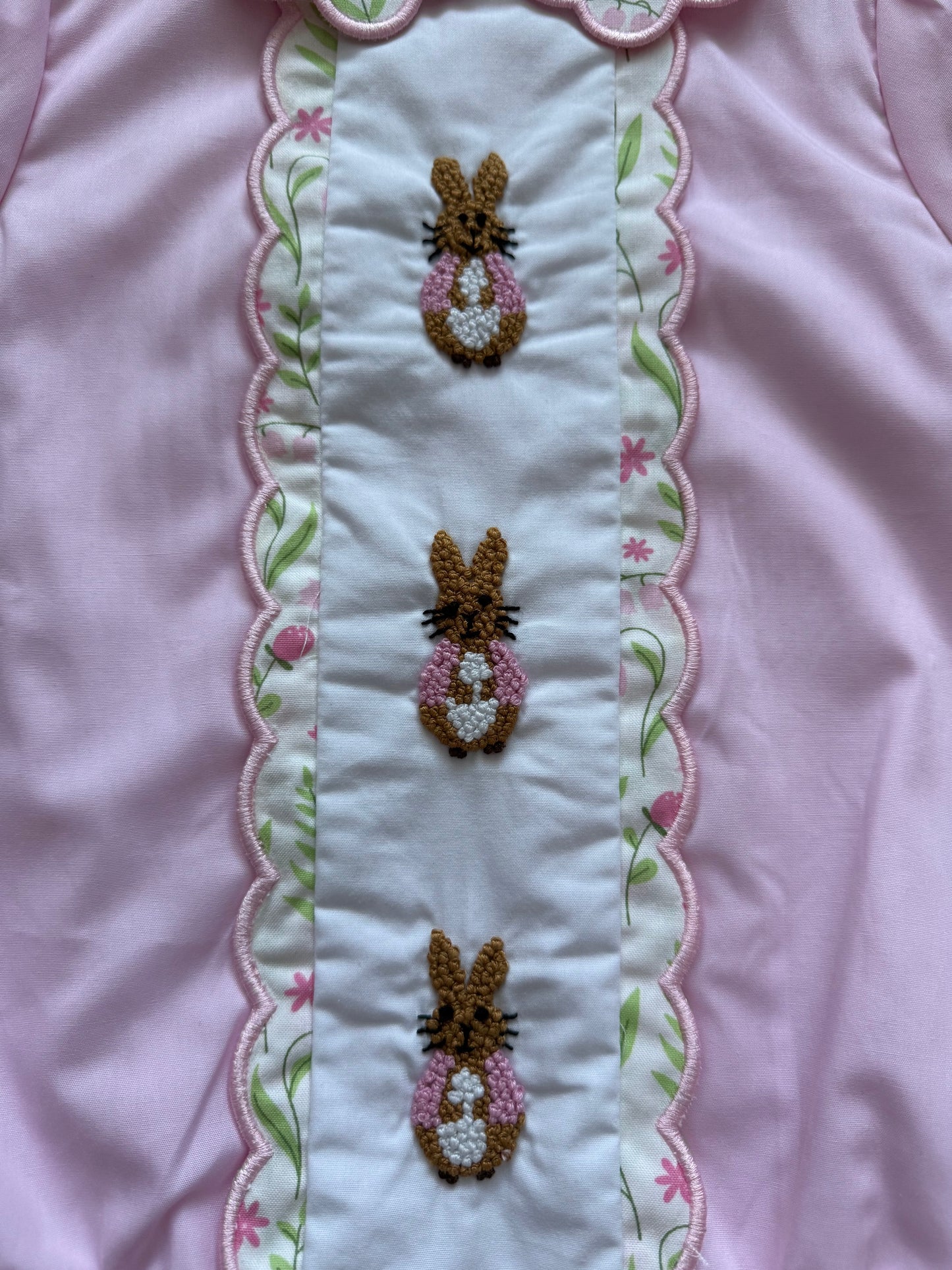 Pink French Knot Bunny Heirloom Bubble