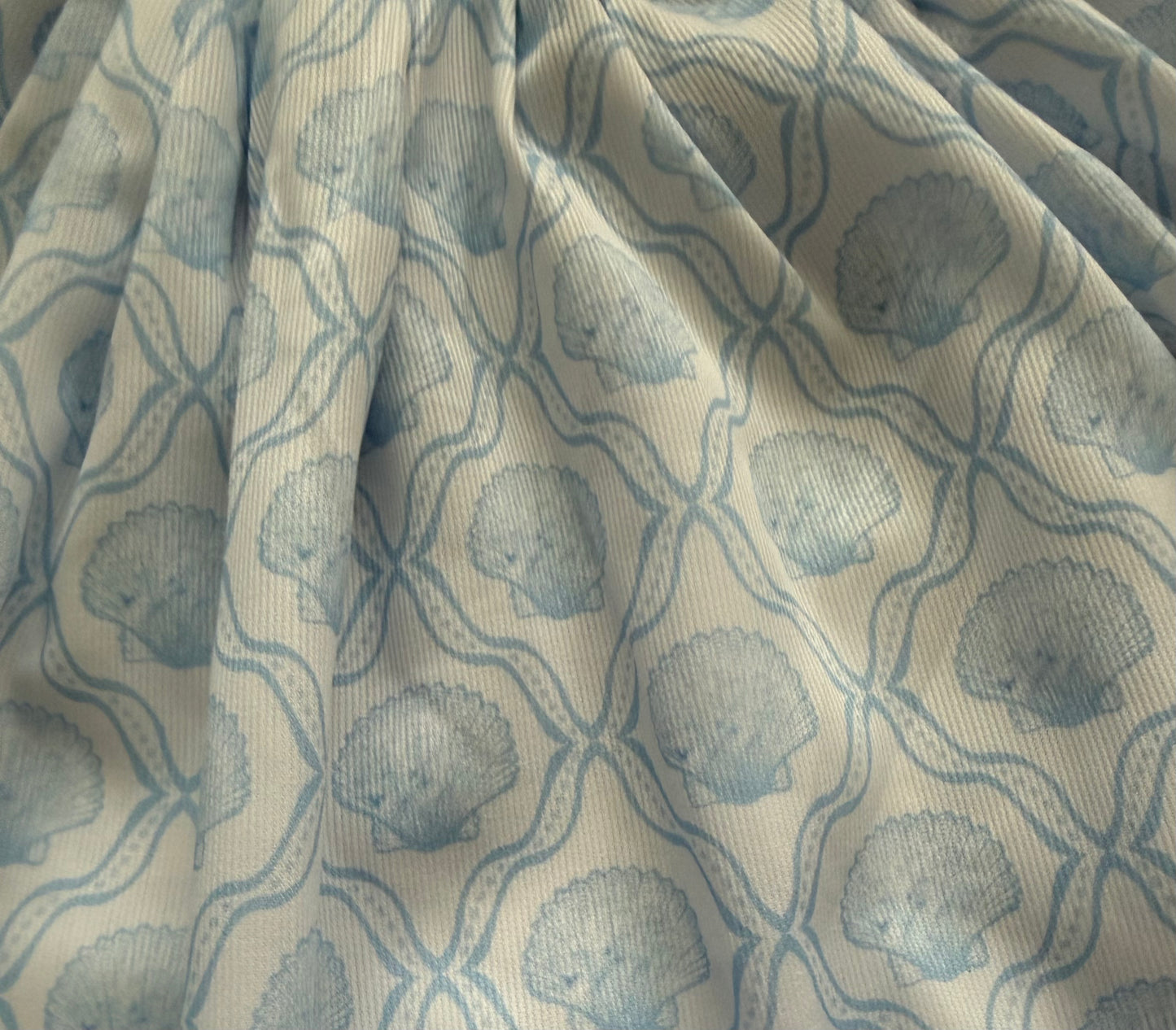 Blue Seashell Smocked Sister Bubble | Baby Girl Beach Outfit